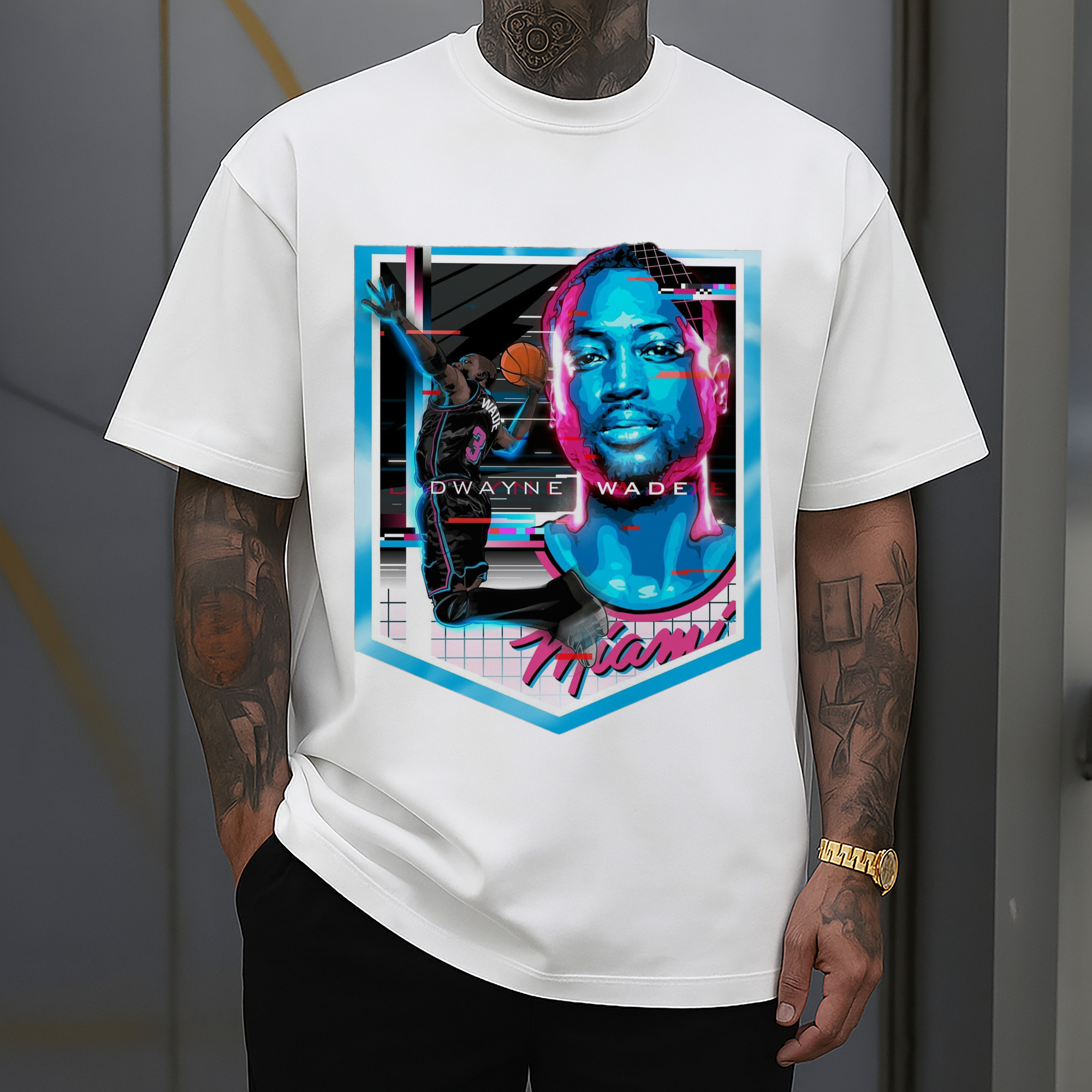 dwyane wade miami heat Colored DrawingT-shirt​
