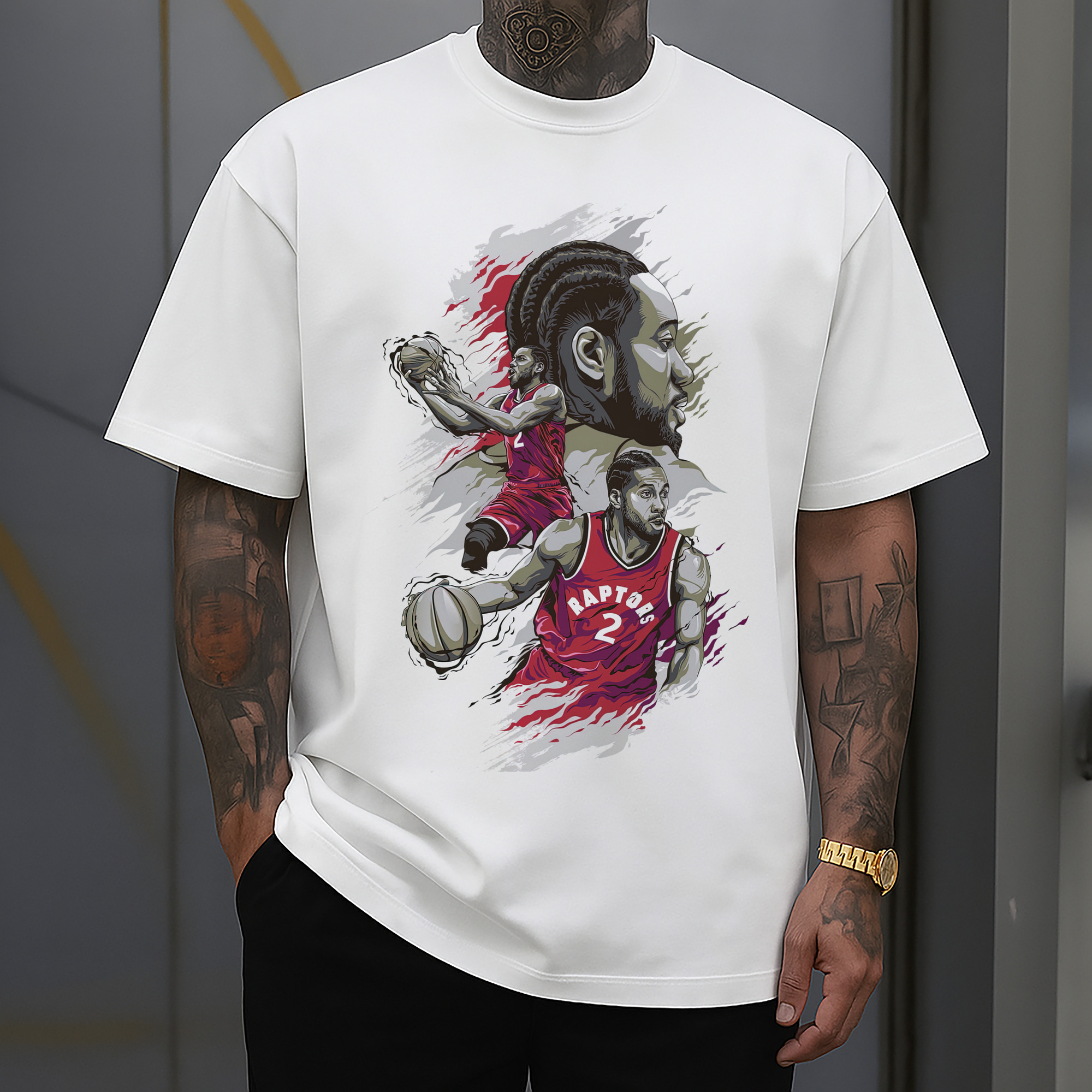 Kawhi Leonard Raptors #2 Comic style T‑Shirt