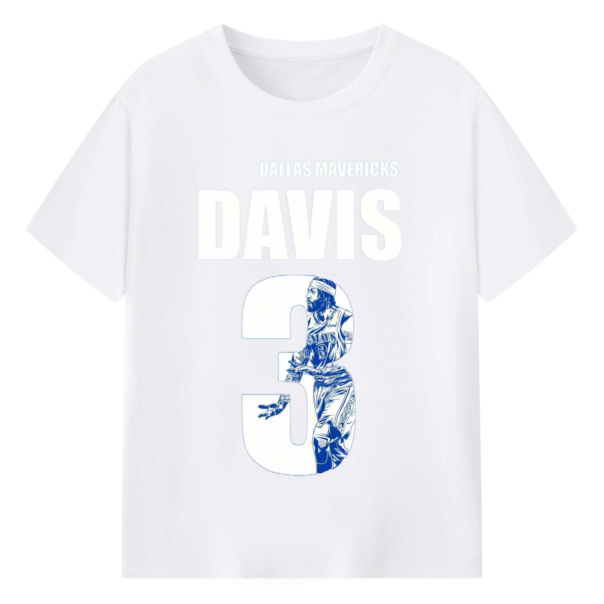 Davis in Dallas #3 Digital character printing Art T-Shirt - 180g Cotton T-Shirt With Front Heat Transfer Print – Soft, Lightweight, Fitted Design – Comfortable Casual Wear For Sports & Everyday Use