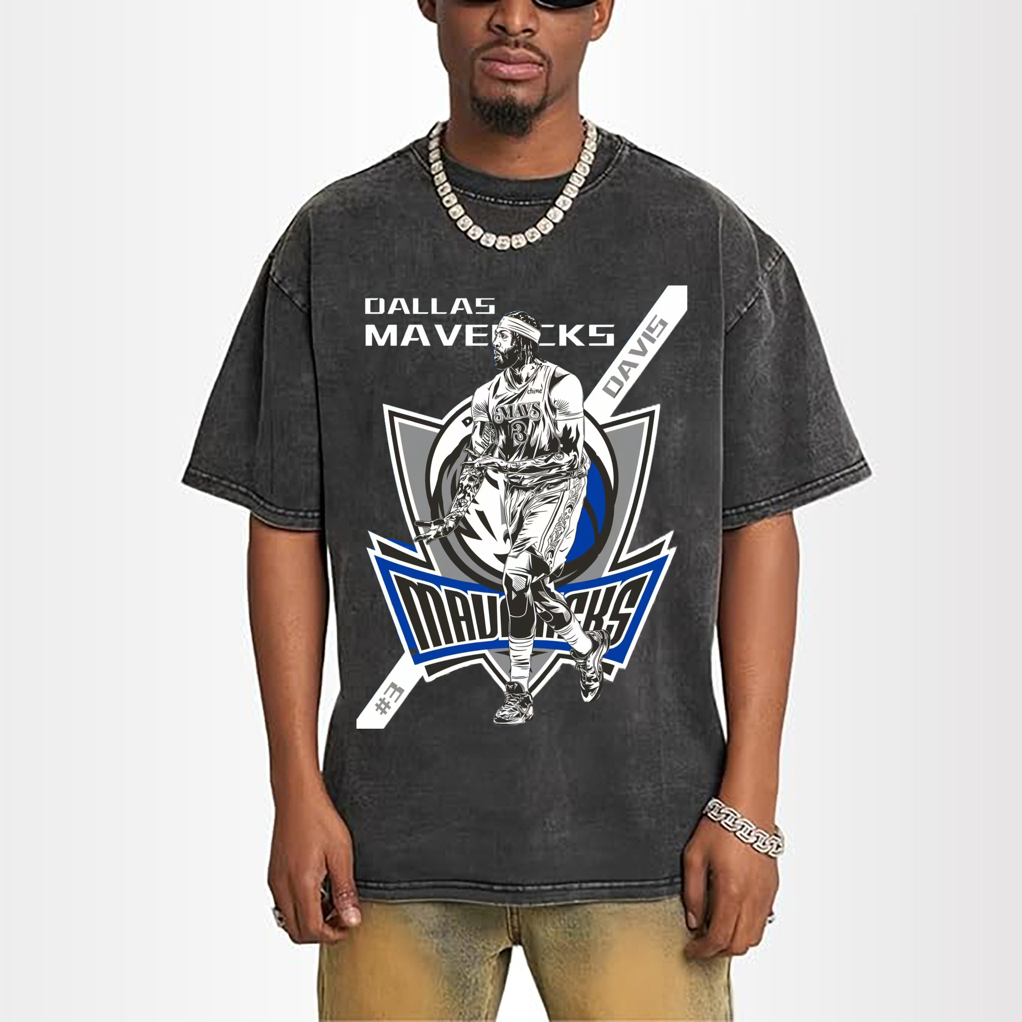 Anthony Davis 3 points celebration gesture comic Art T-Shirt