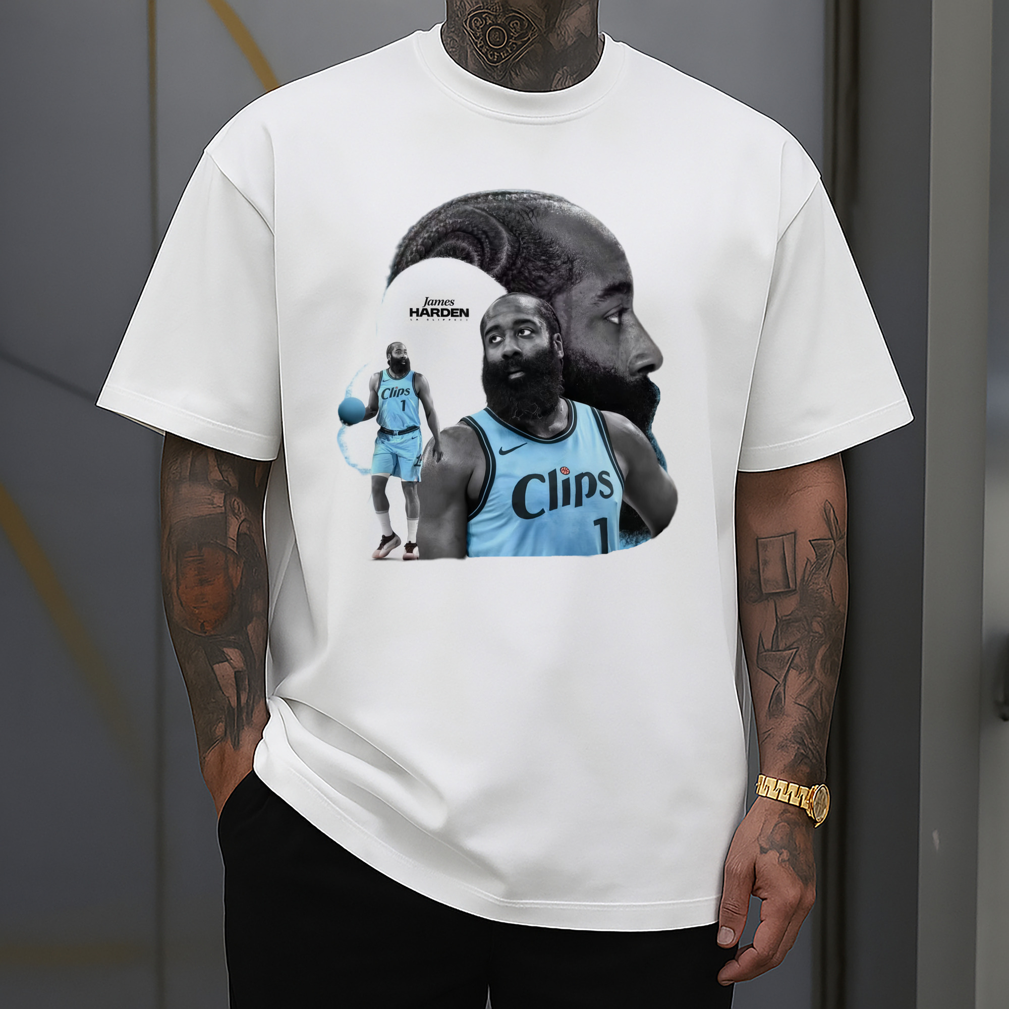 James Harden Fear the Beard Clippers T‑shirt