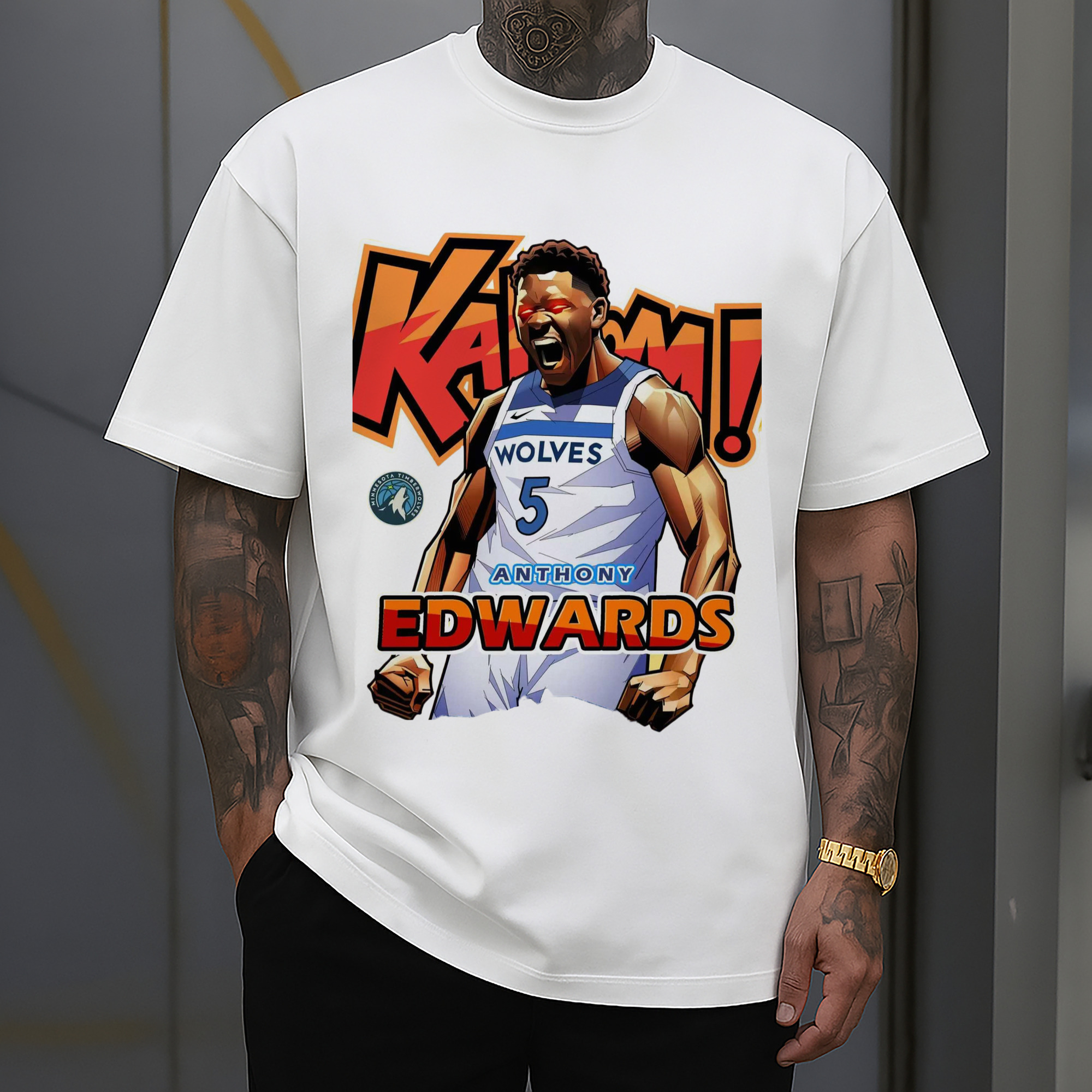Anthony Edwards roar kaboom t-shirt
