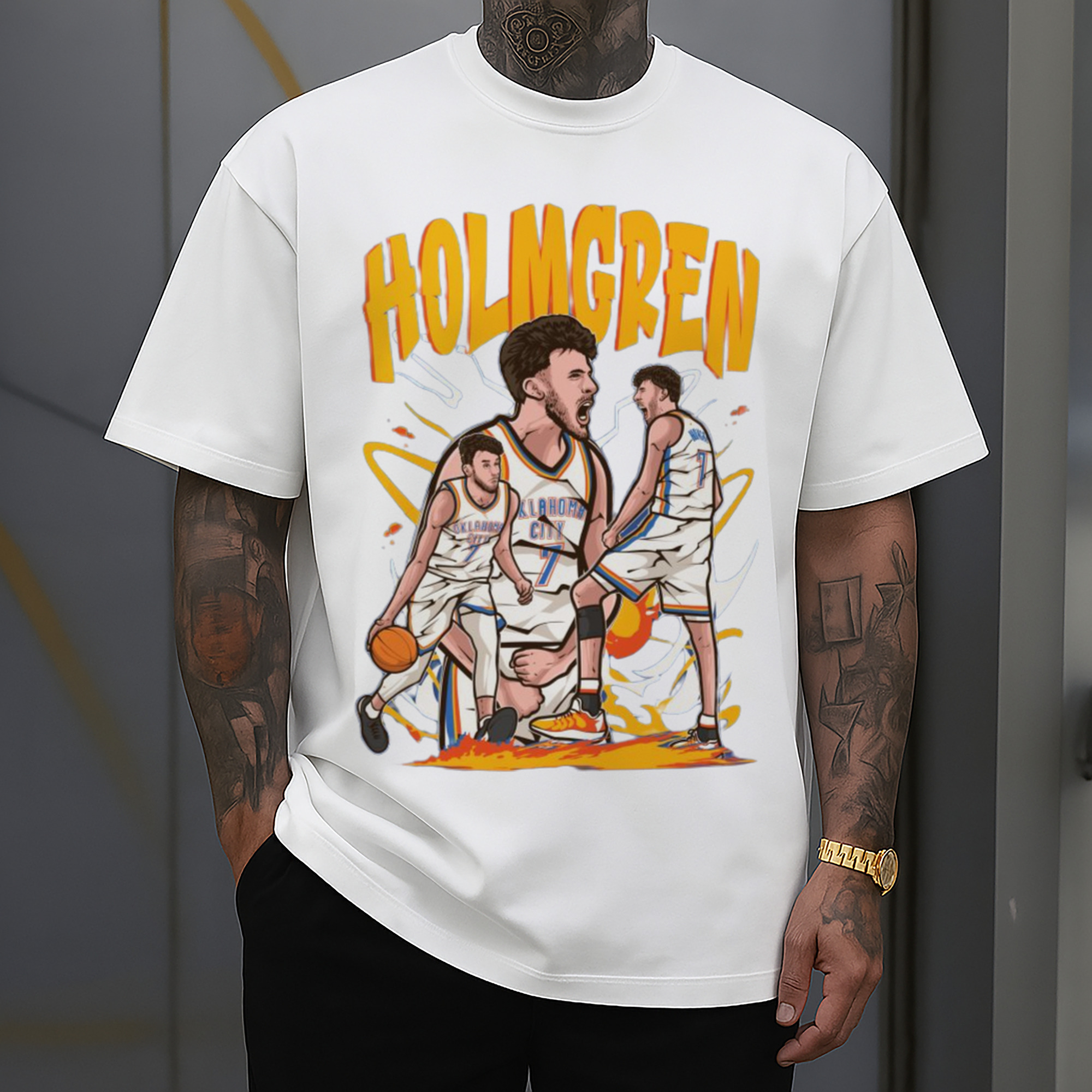 Chet Holmgren OKC Thunder Comic style T-shirt