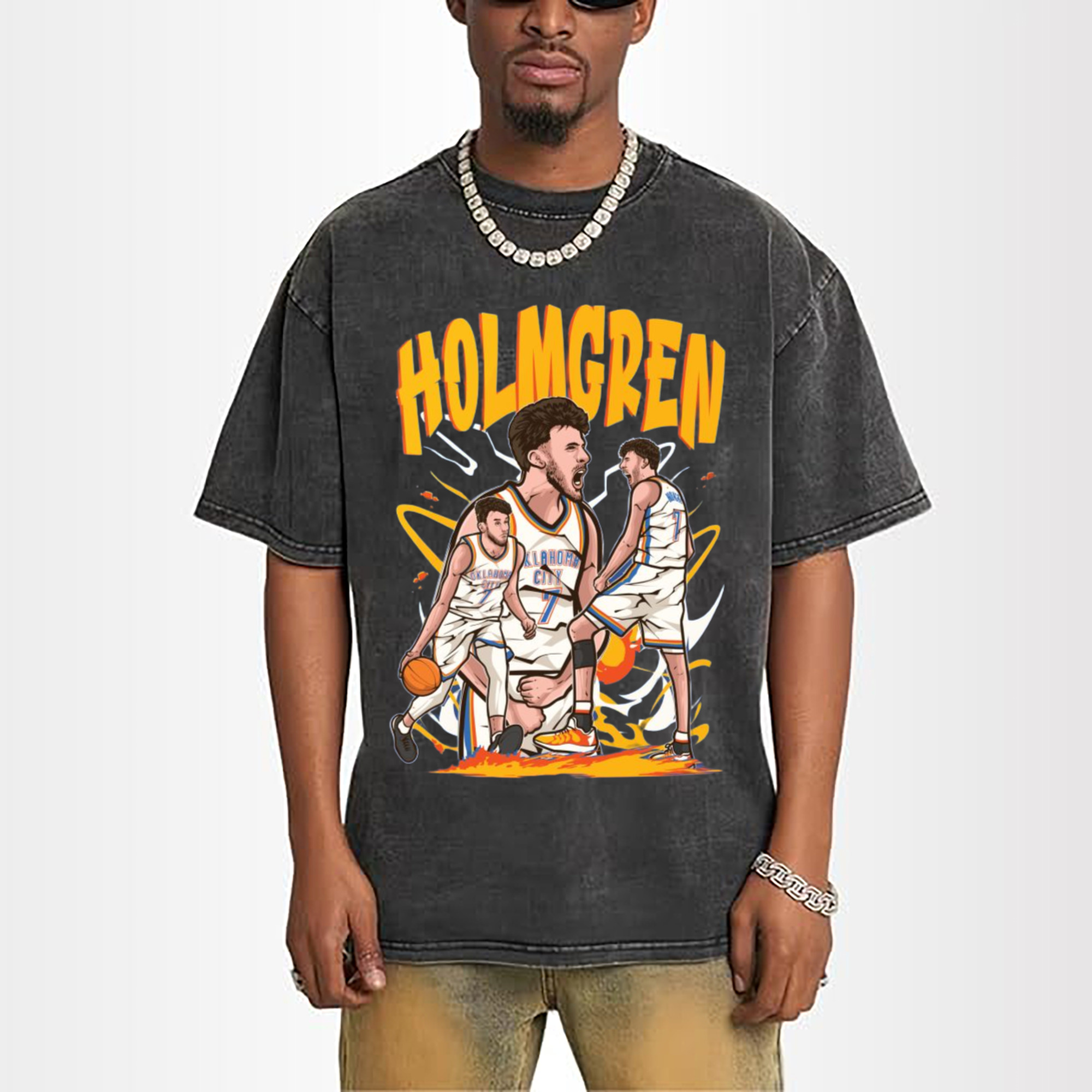 Chet Holmgren OKC Thunder Comic style T-shirt