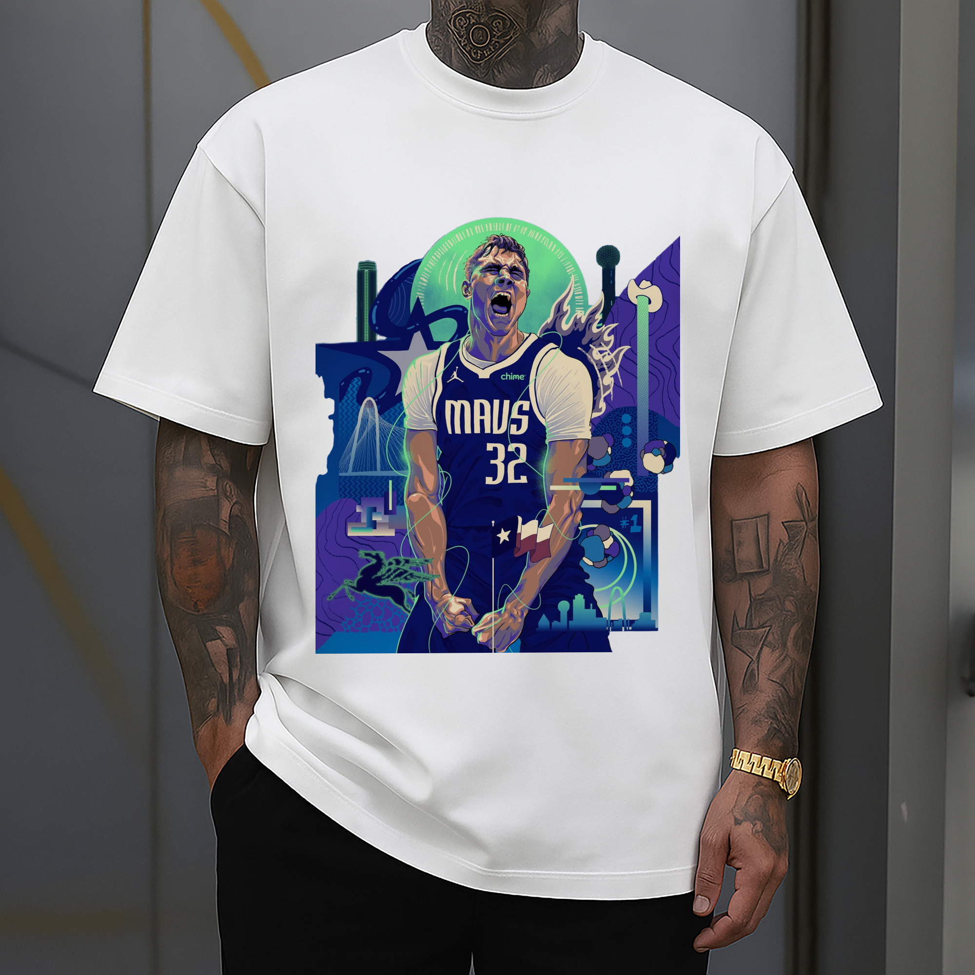Cooper Flagg Dallas Mavericks Urban Background t-shirt