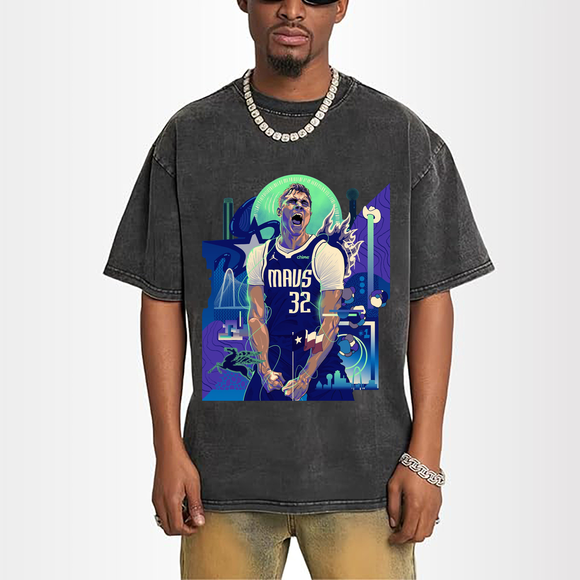 Cooper Flagg Dallas Mavericks Urban Background t-shirt