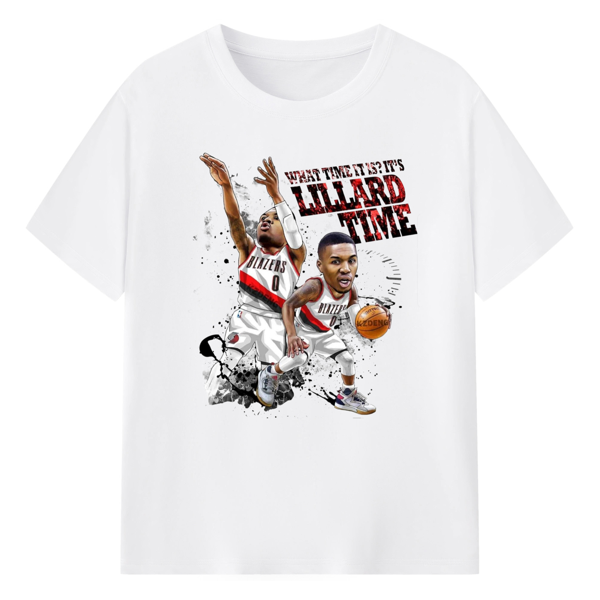 Damian Lillard - Dame Time T-shirt - 180g Cotton T-Shirt With Front Heat Transfer Print – Soft, Lightweight, Fitted Design – Comfortable Casual Wear For Sports & Everyday Use