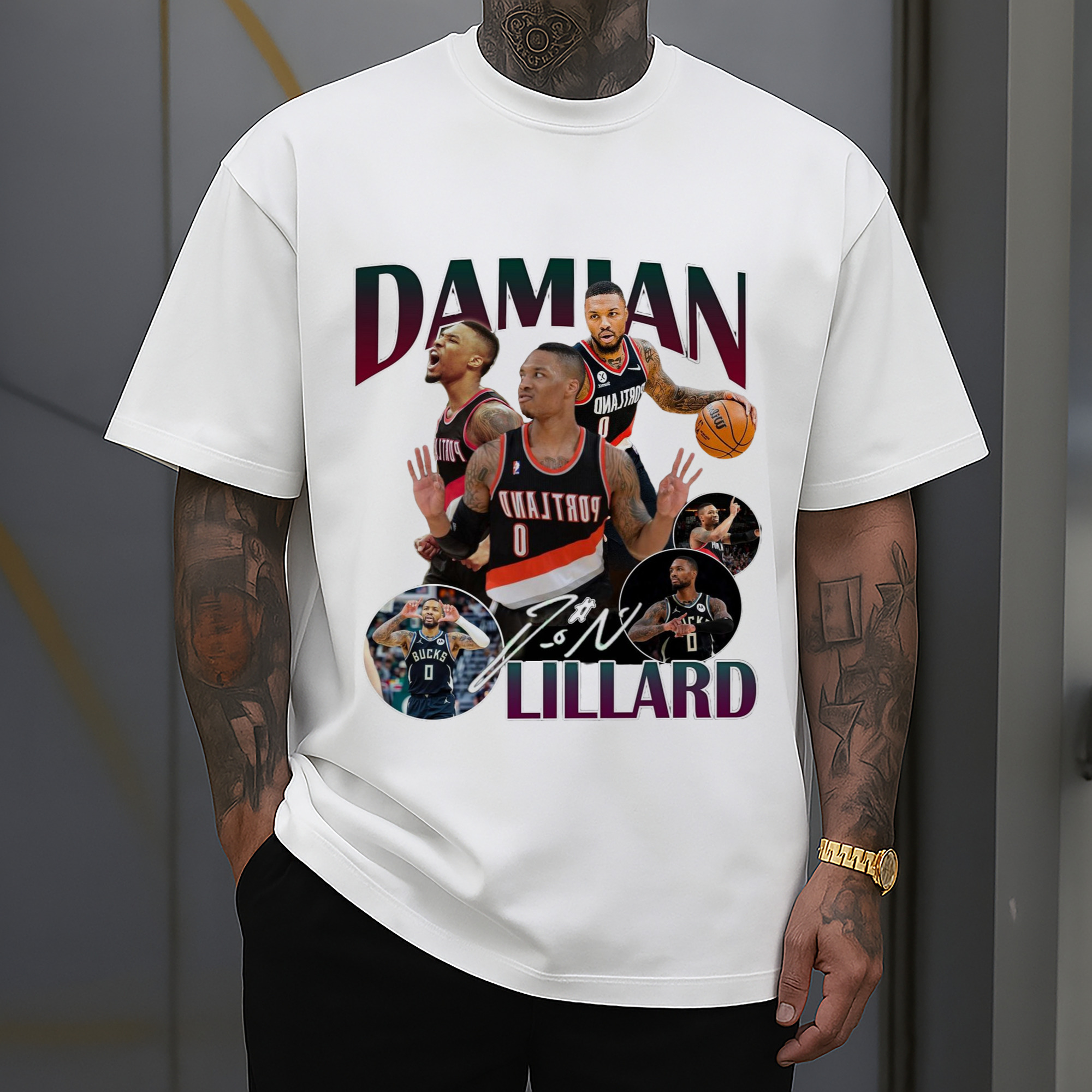 Damian Lillard Collage Graphic Tee