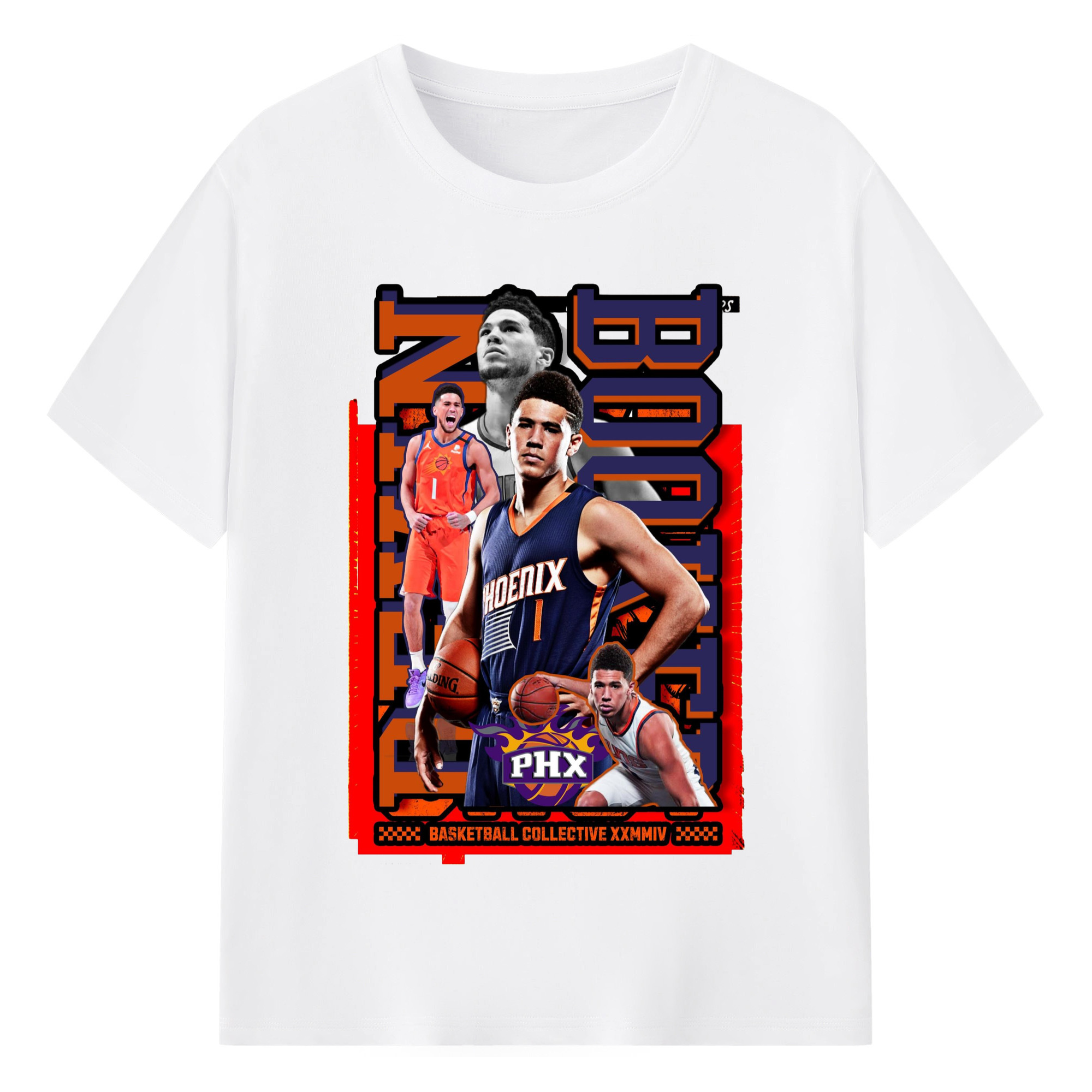 Devin Booker magazine cover graphic T‑Shirt - 180g Cotton T-Shirt With Front Heat Transfer Print – Soft, Lightweight, Fitted Design – Comfortable Casual Wear For Sports & Everyday Use