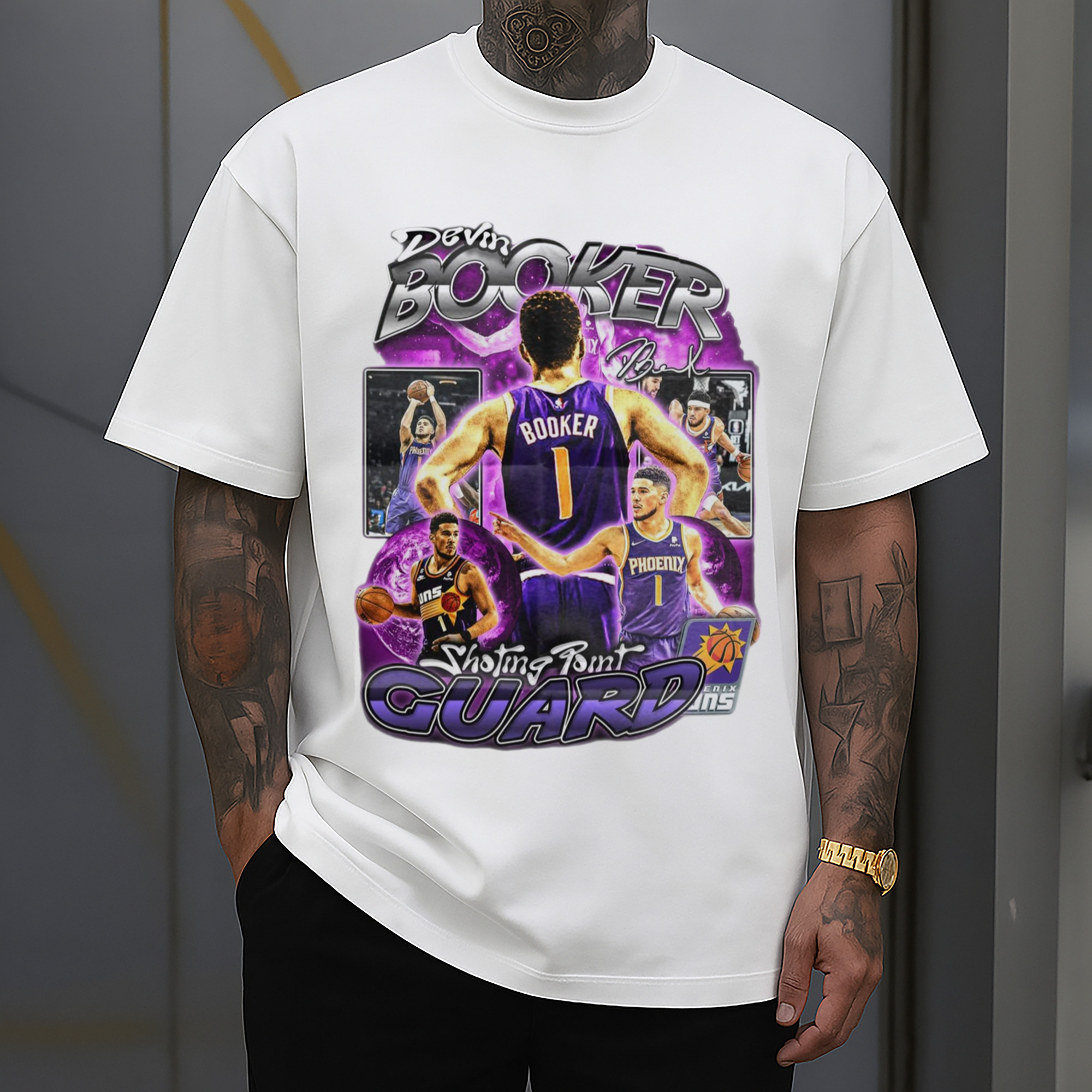 Devin Booker #1 Suns Shooting Point Guard Graphic Tee