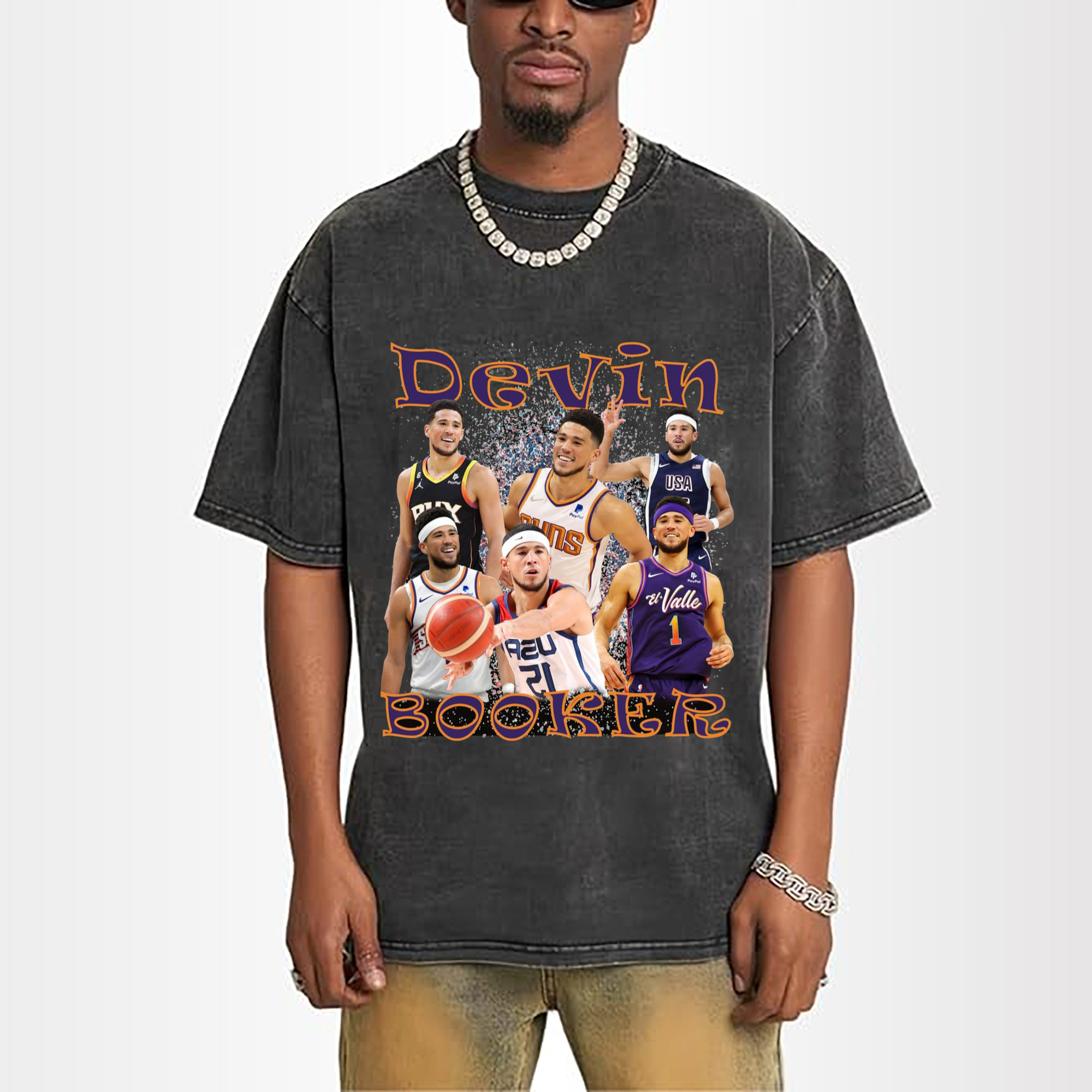 Devin Booker #1 Collage graphic T‑Shirt