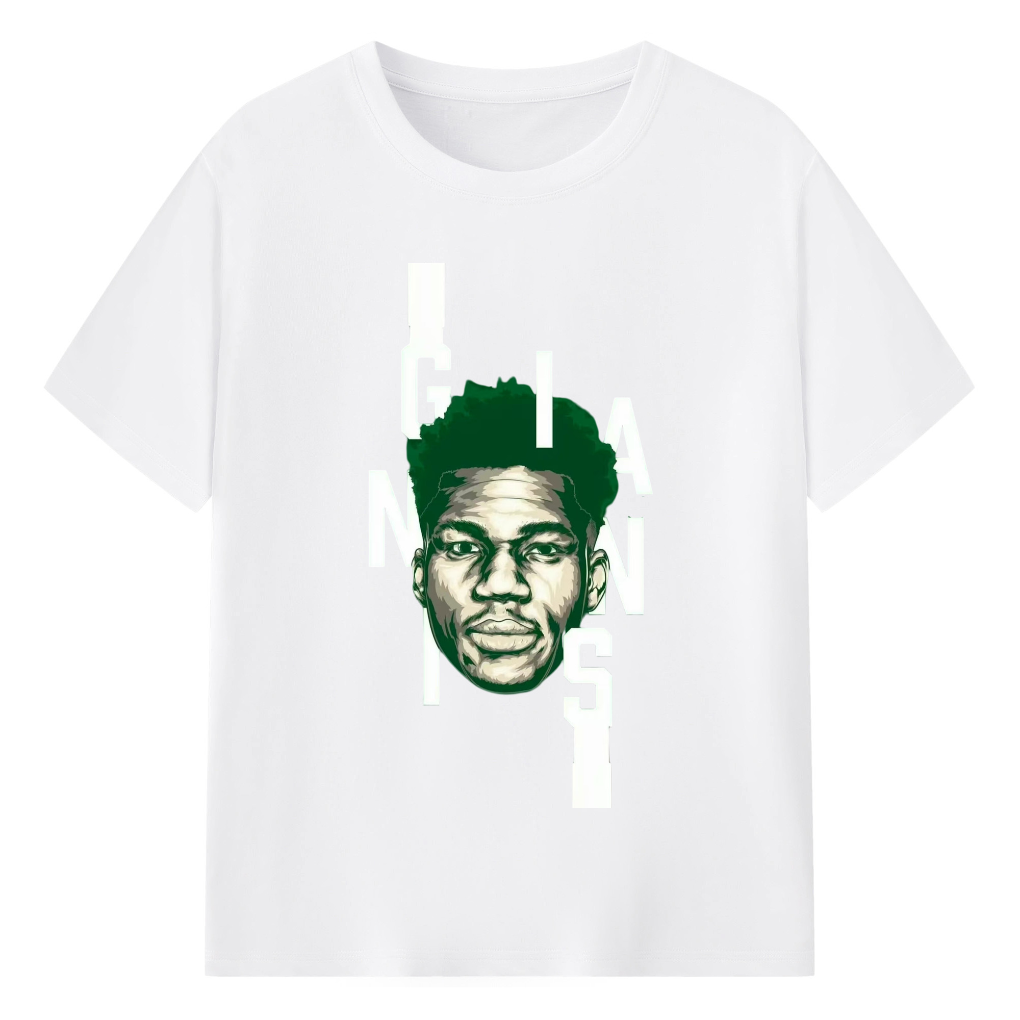 Giannis Antetokounmpo vintage T‑Shirt - 180g Cotton T-Shirt With Front Heat Transfer Print – Soft, Lightweight, Fitted Design – Comfortable Casual Wear For Sports & Everyday Use