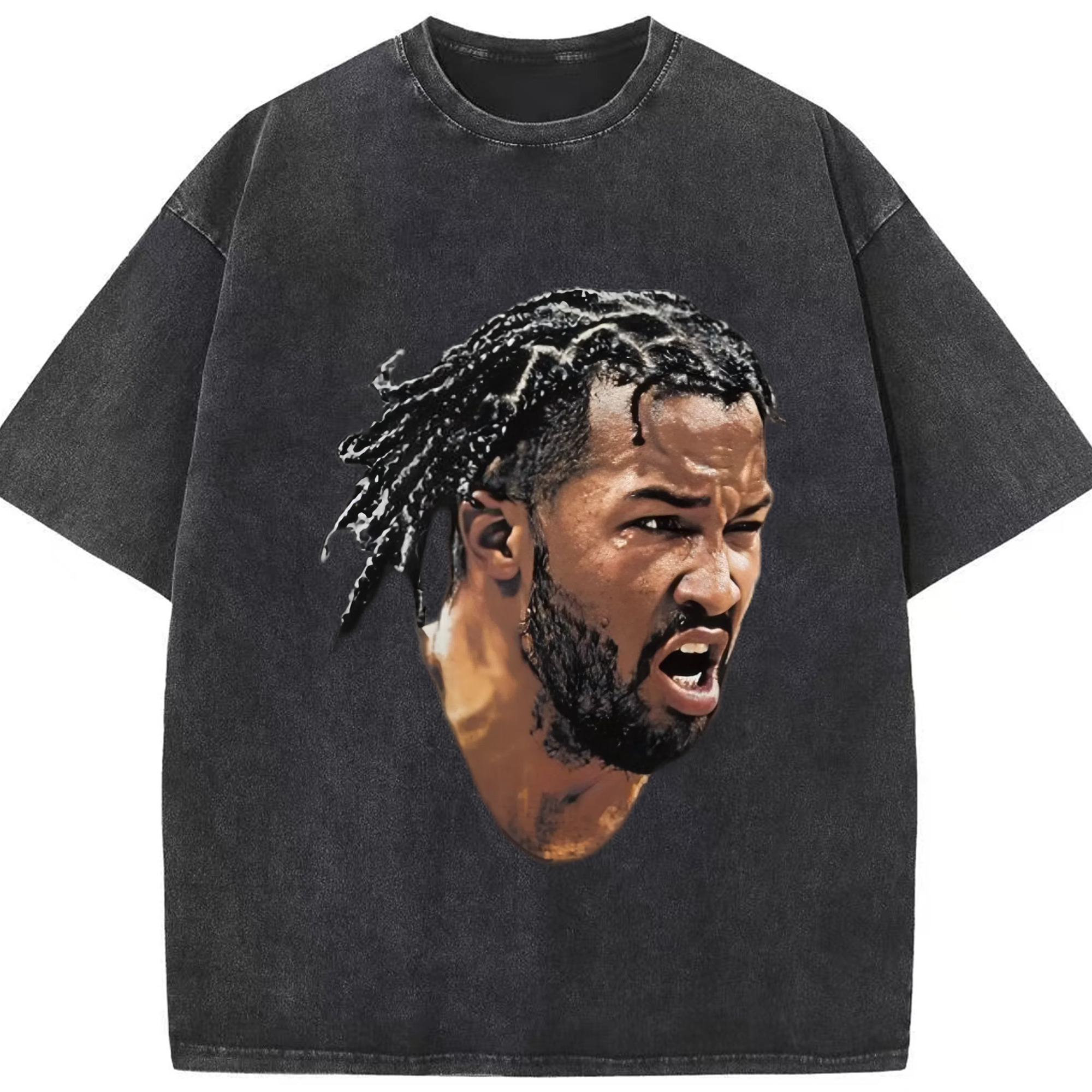 Jalen Brunson Graphic Shirt - Washed Vintage Look 230g Cotton Oversized T-Shirt With Front Heat Transfer Print – Soft, Lightweight, Stylish Fit – Comfortable Casual Wear For Sports & Everyday Use