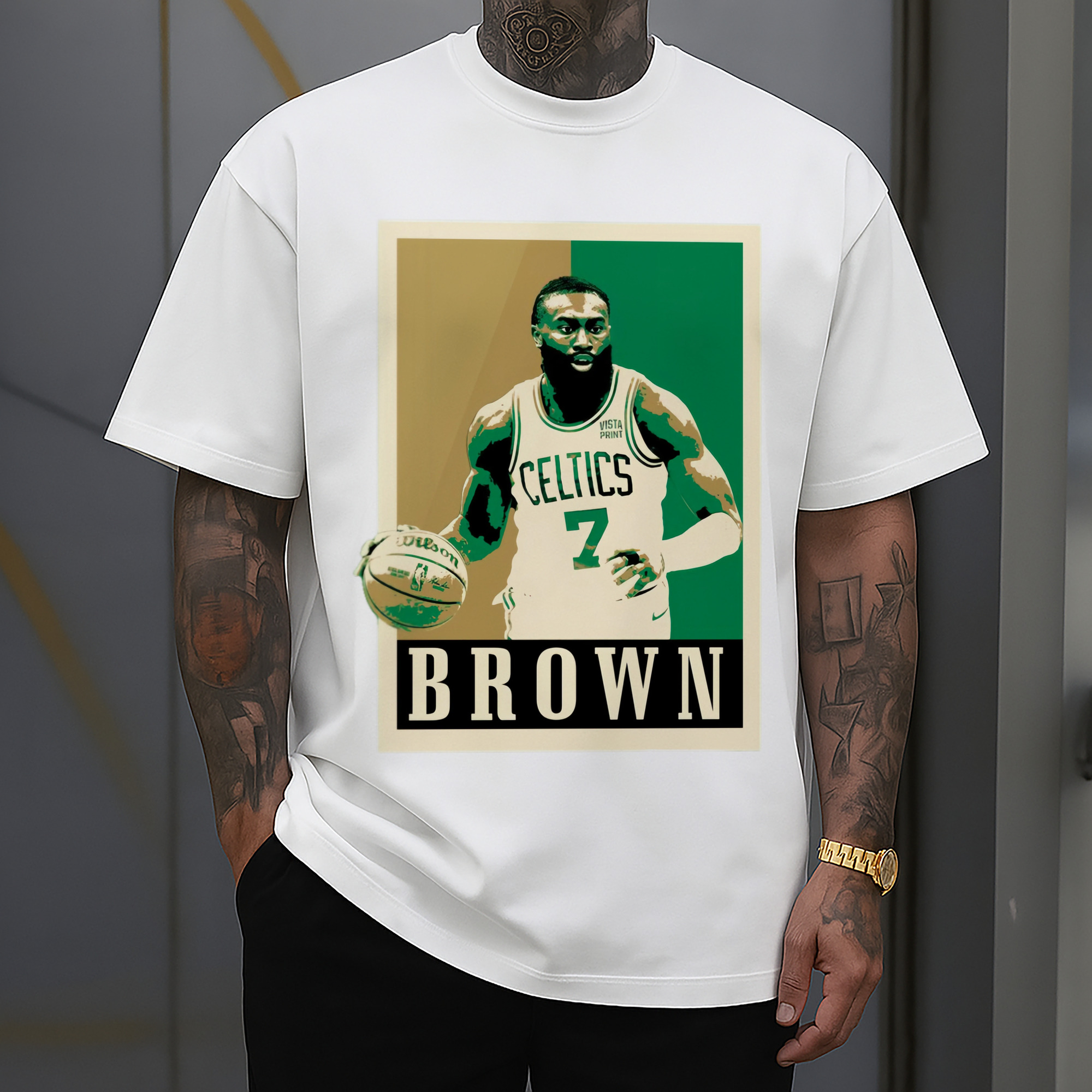 Jaylen  Brown Watermark style T‑Shirt