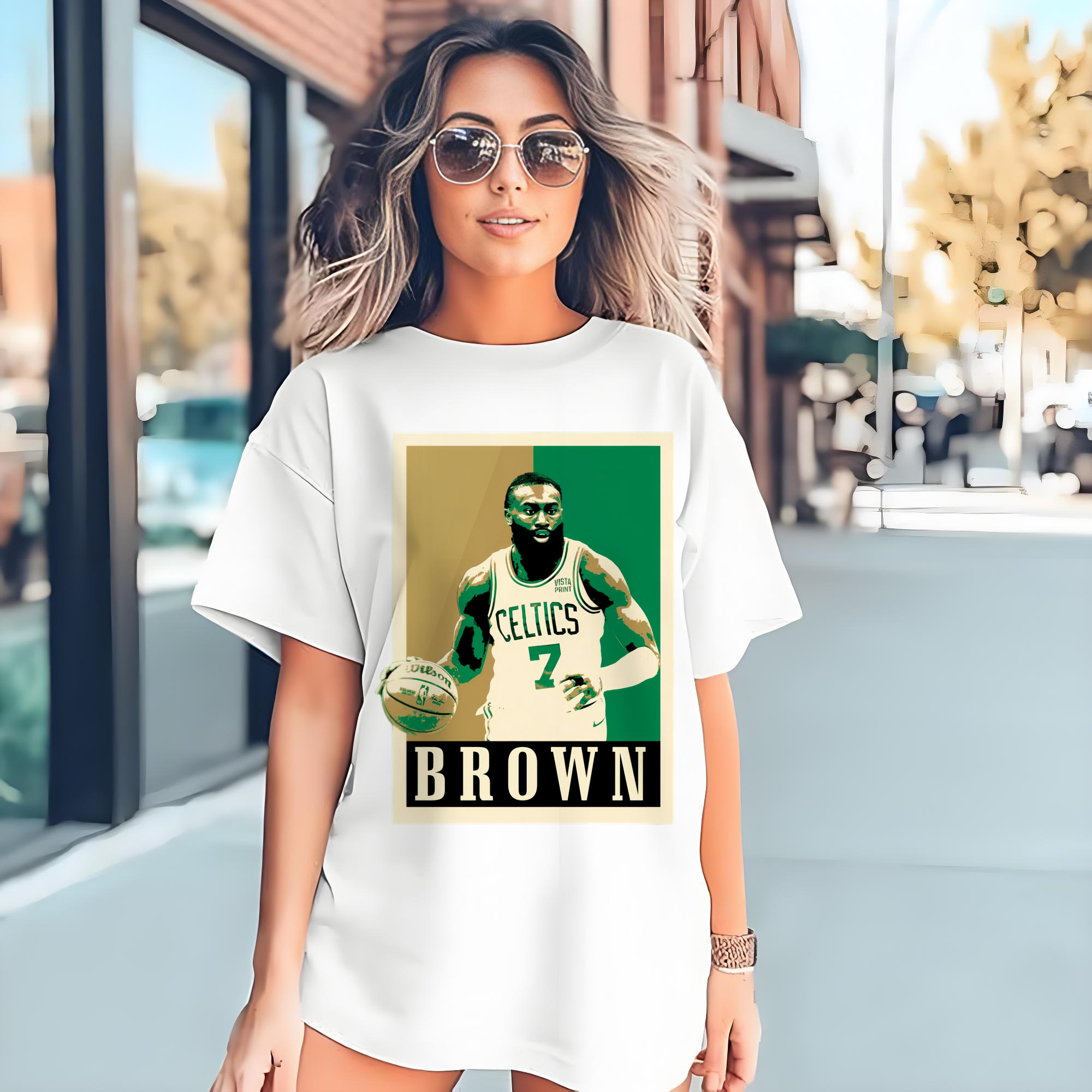 Jaylen  Brown Watermark style T‑Shirt