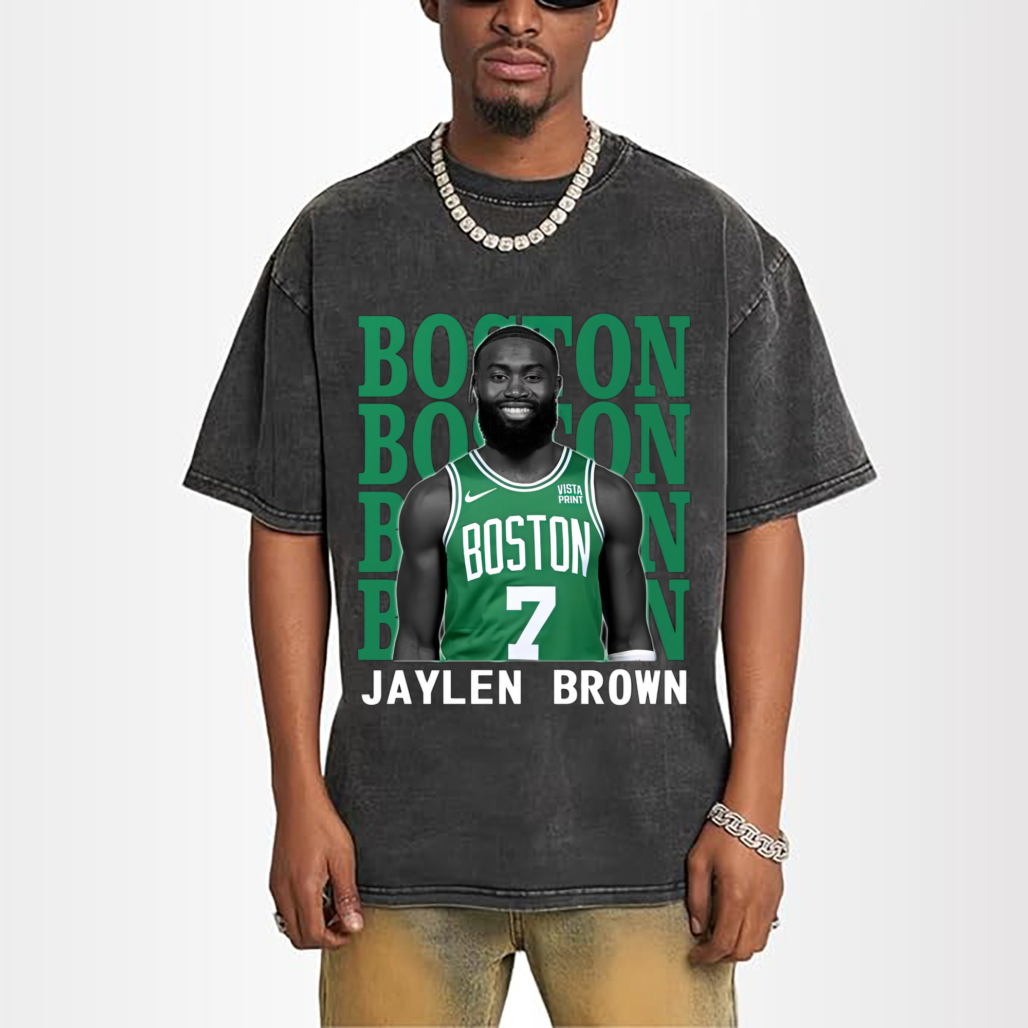 Jaylen Brown Collage Portrait Shirt