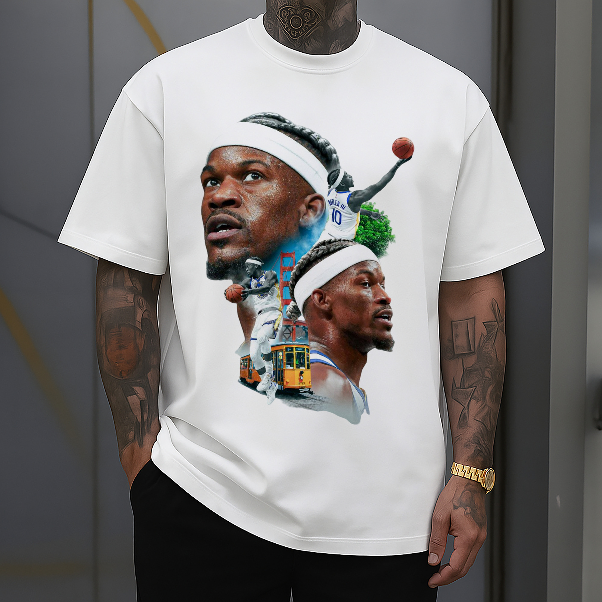 jimmy butler warriors Collage graphic T‑Shirt