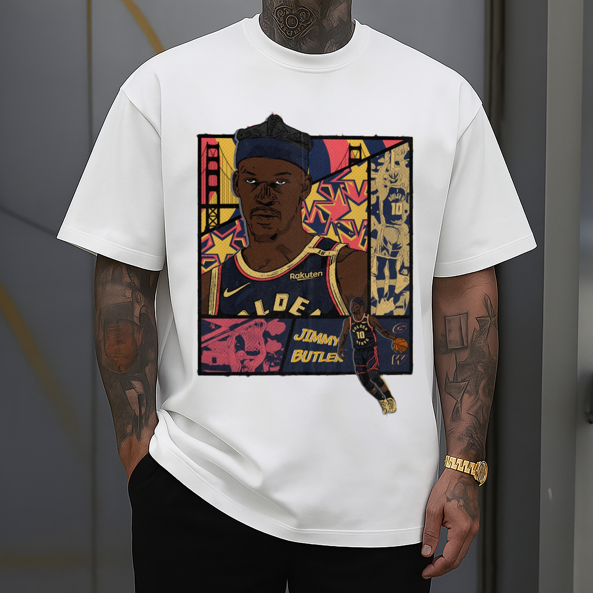 jimmy butler warriors Cartoon style graphic T‑Shirt