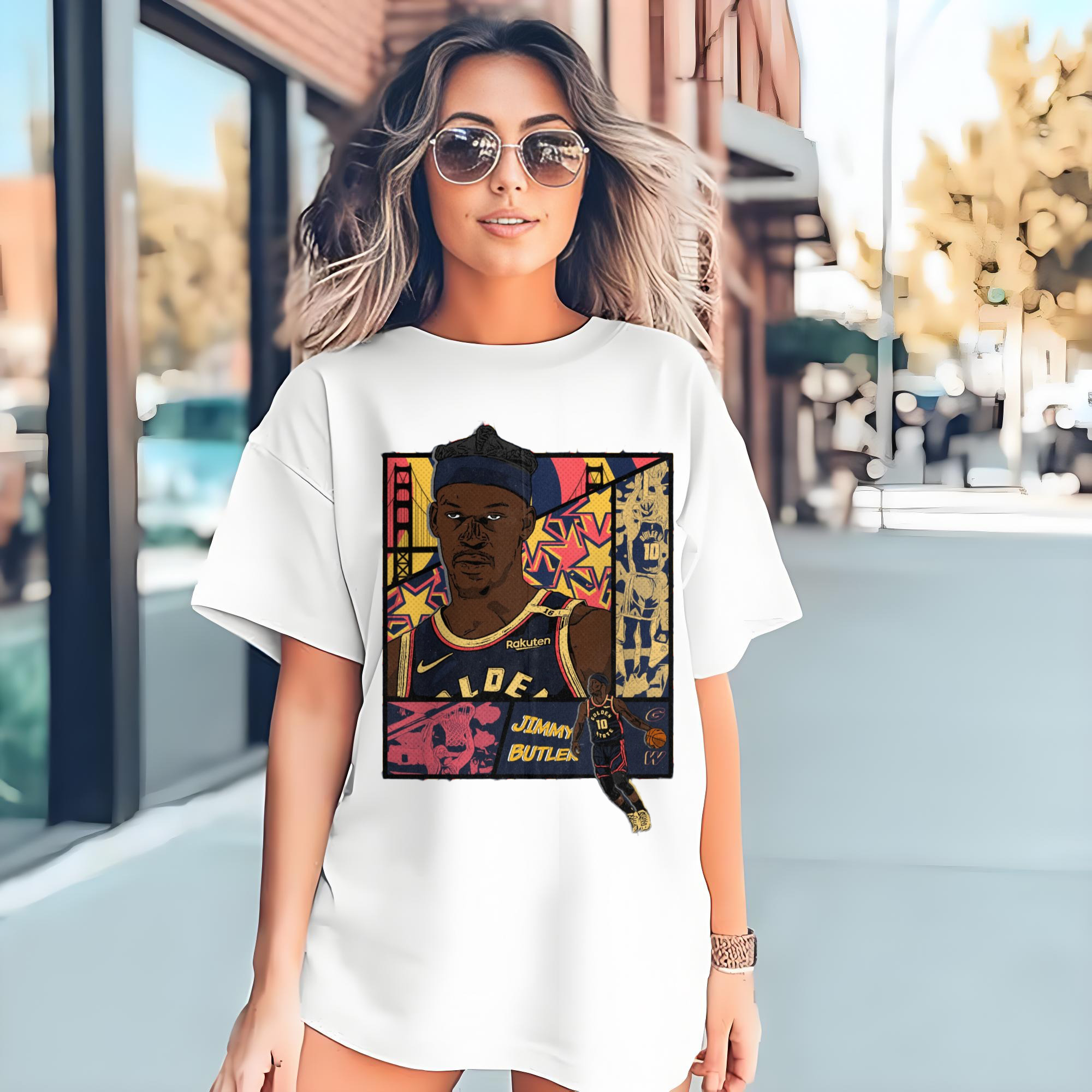 jimmy butler warriors Cartoon style graphic T‑Shirt