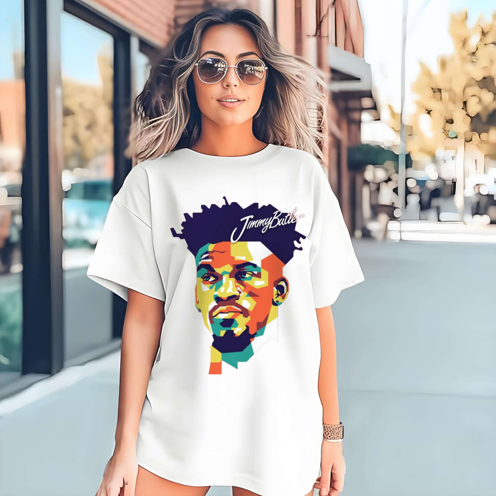 jimmy butler Painted head portrait T‑Shirt