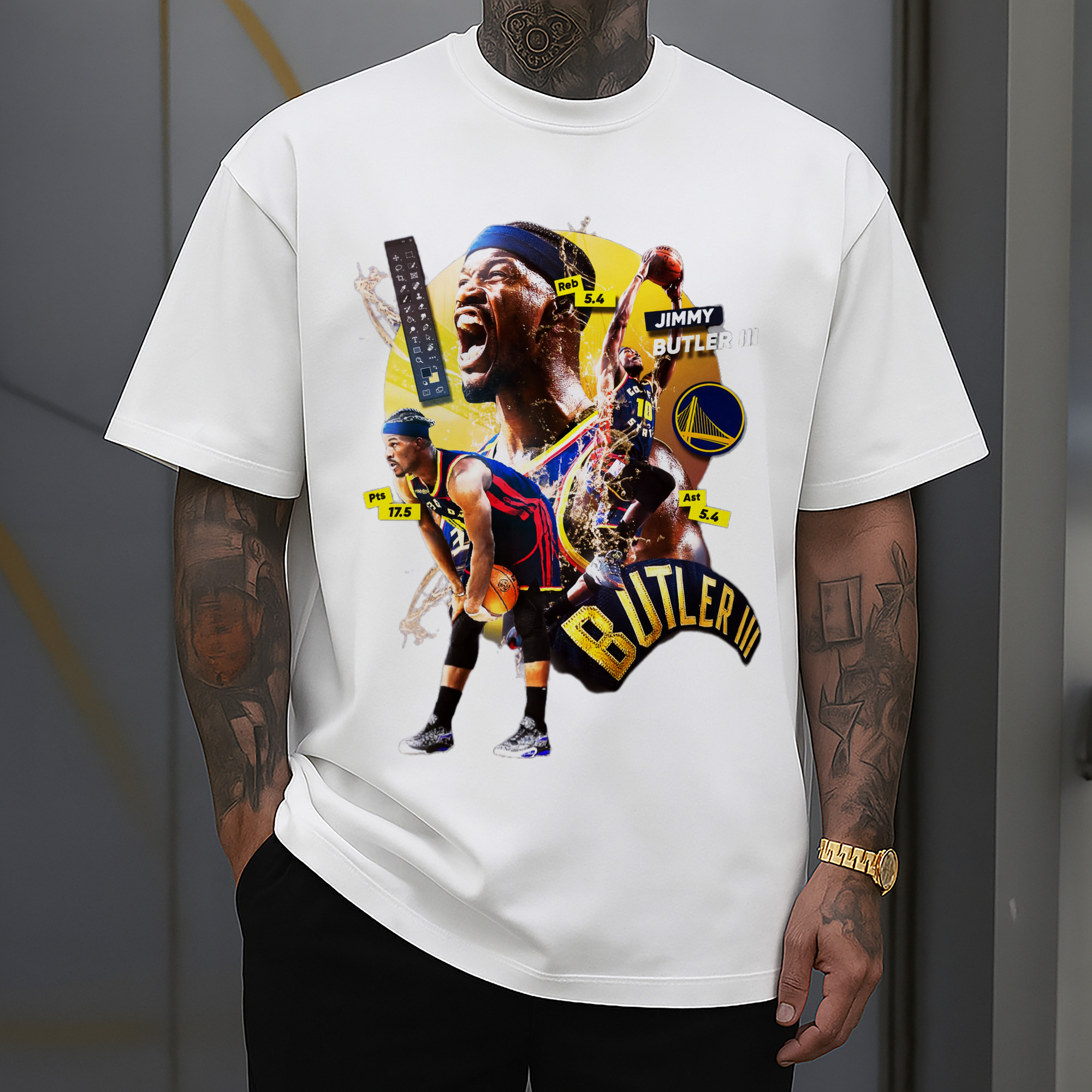 Jimmy Butler warriors Collage graphic tee