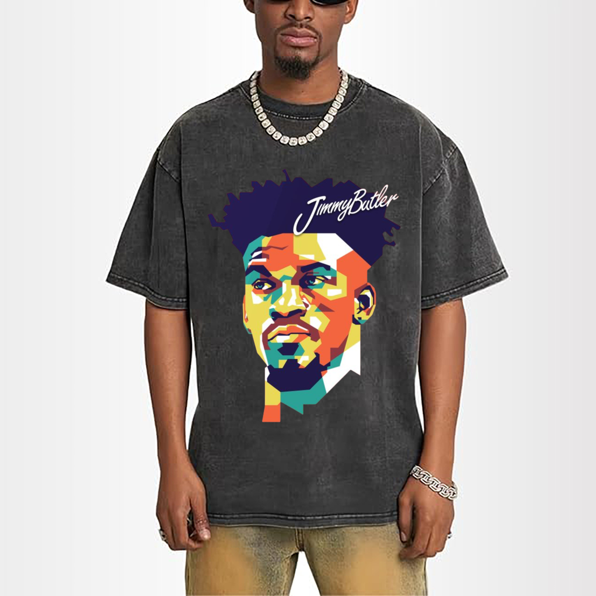 jimmy butler Painted head portrait T‑Shirt