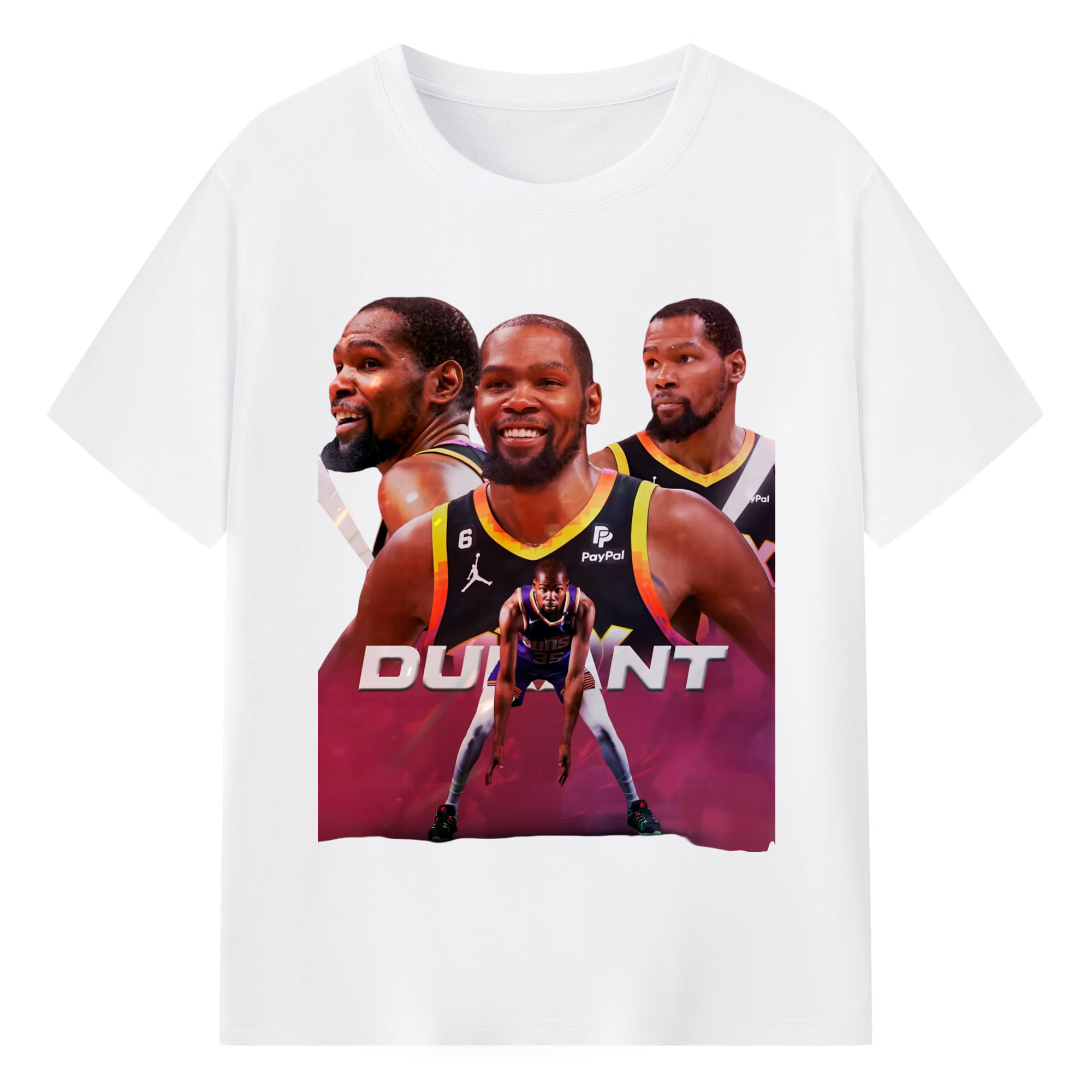 Kevin Durant Slim Reaper T‑shirt - 180g Cotton T-Shirt With Front Heat Transfer Print – Soft, Lightweight, Fitted Design – Comfortable Casual Wear For Sports & Everyday Use
