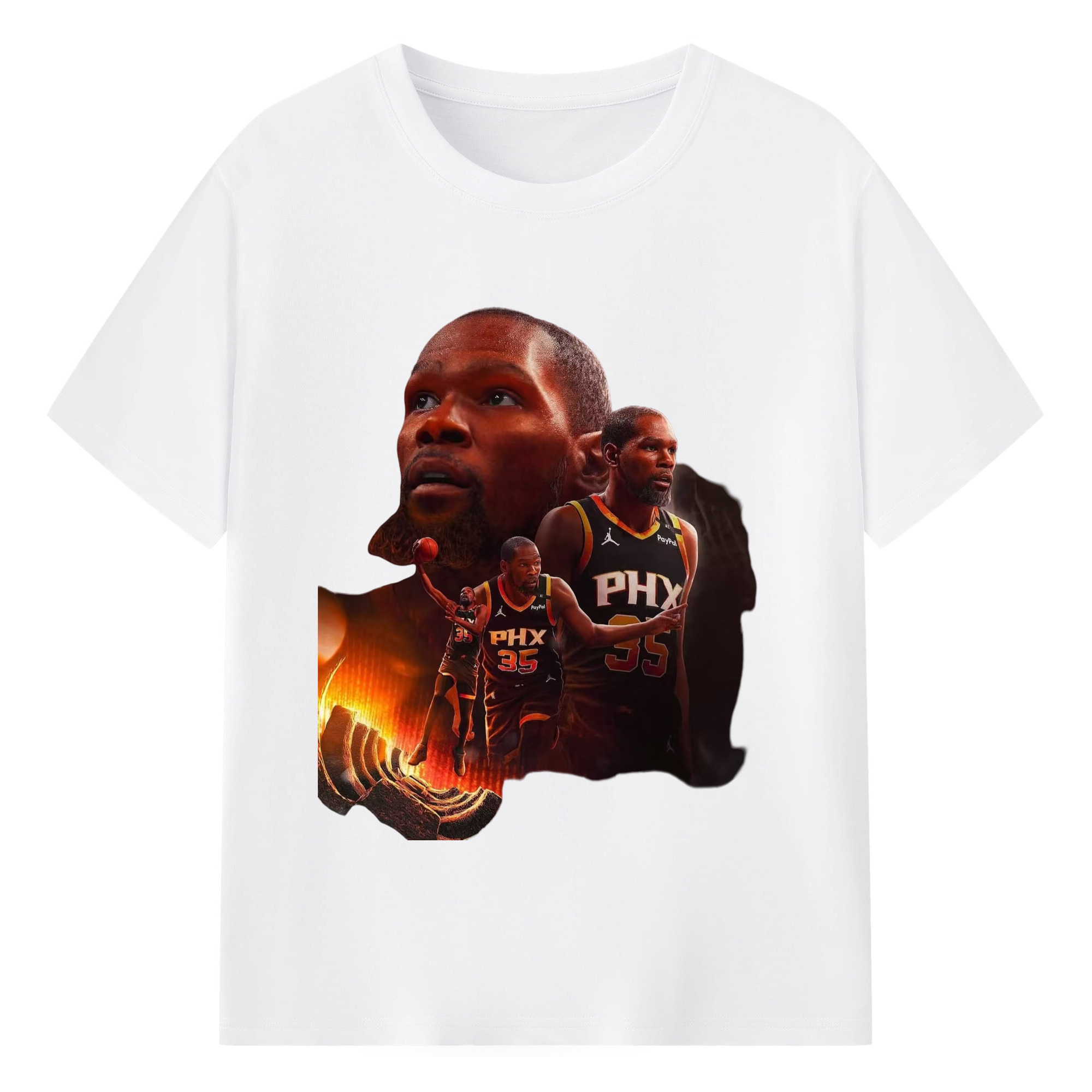 Kevin Durant T‑shirt - 180g Cotton T-Shirt With Front Heat Transfer Print – Soft, Lightweight, Fitted Design – Comfortable Casual Wear For Sports & Everyday Use