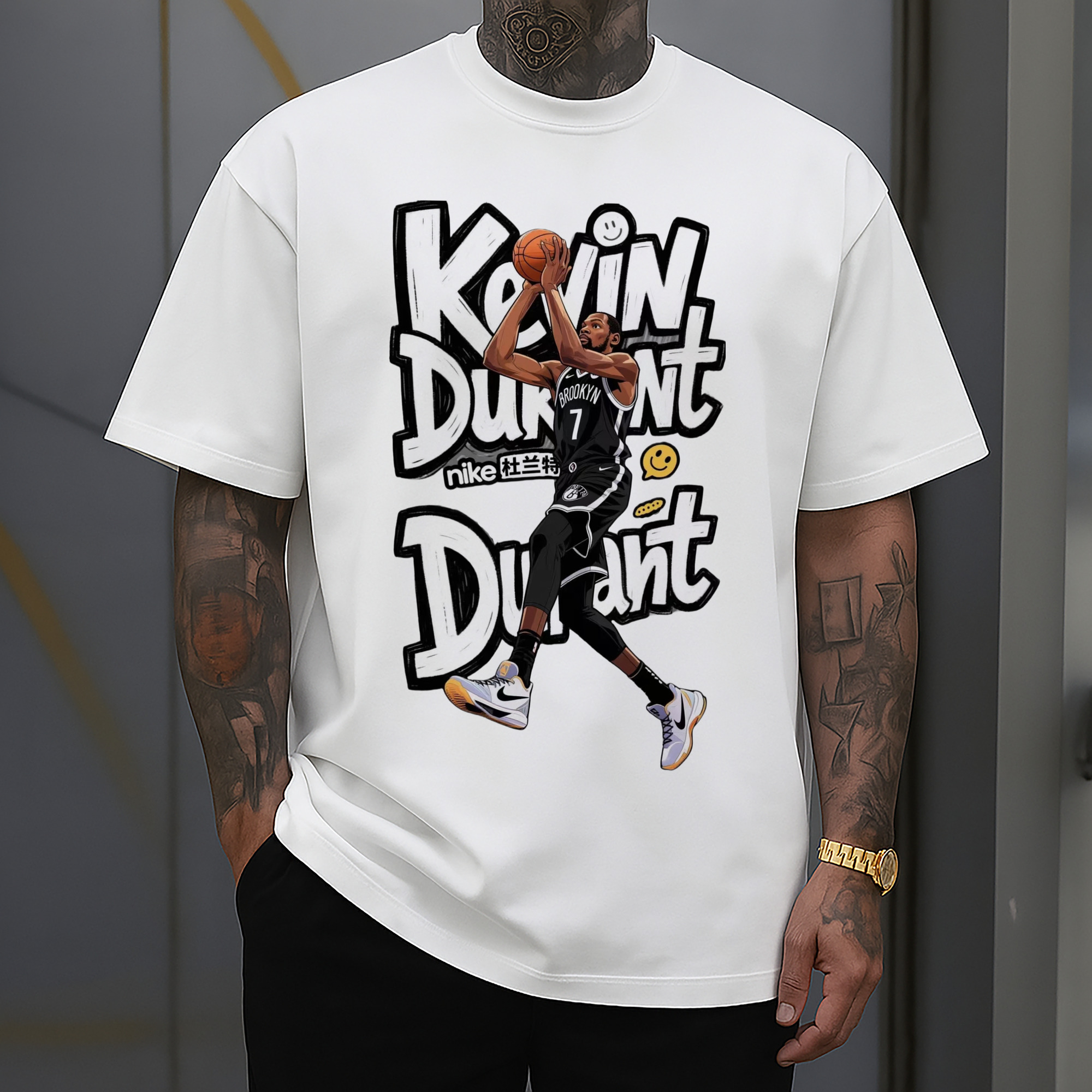 Kevin Durant Nets Cartoon style T‑shirt