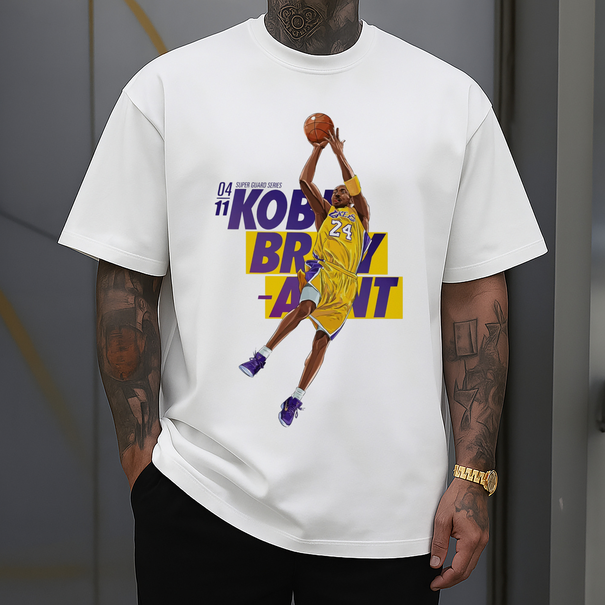 kobe bryant Fadeaway Jump-Shot Graphic T‑Shirt