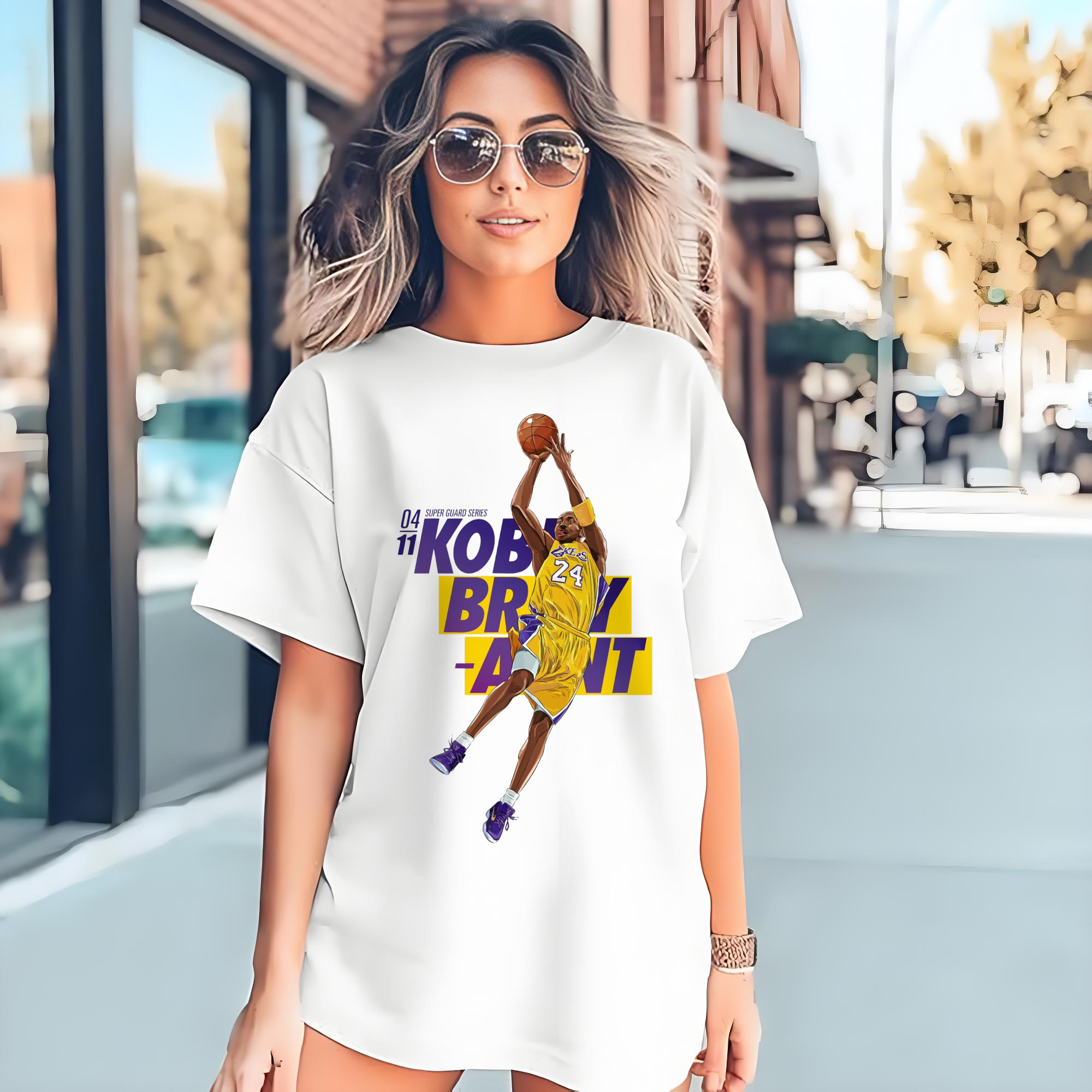 kobe bryant Fadeaway Jump-Shot Graphic T‑Shirt