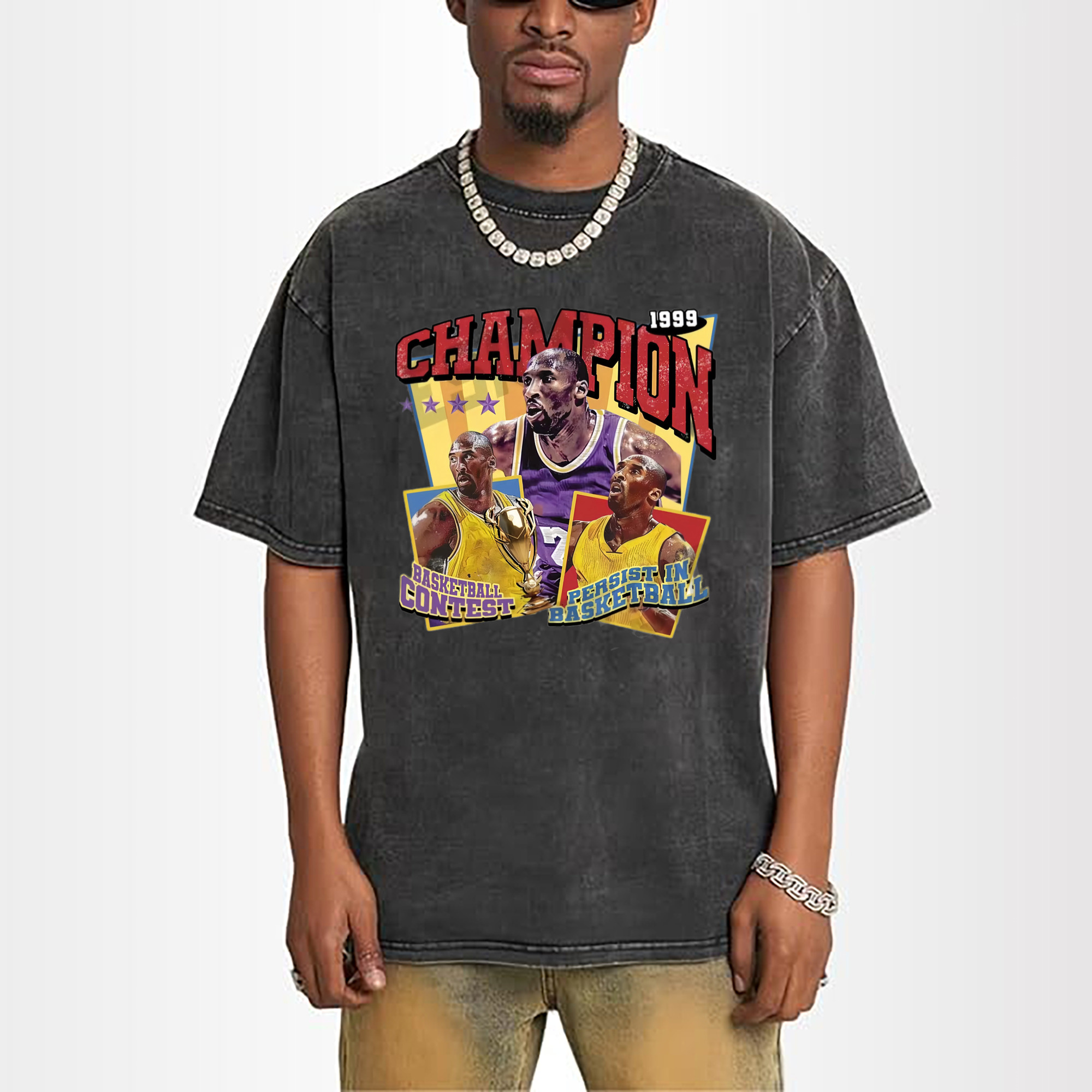 Kobe Bryant Retro Style Graphic T‑Shirt