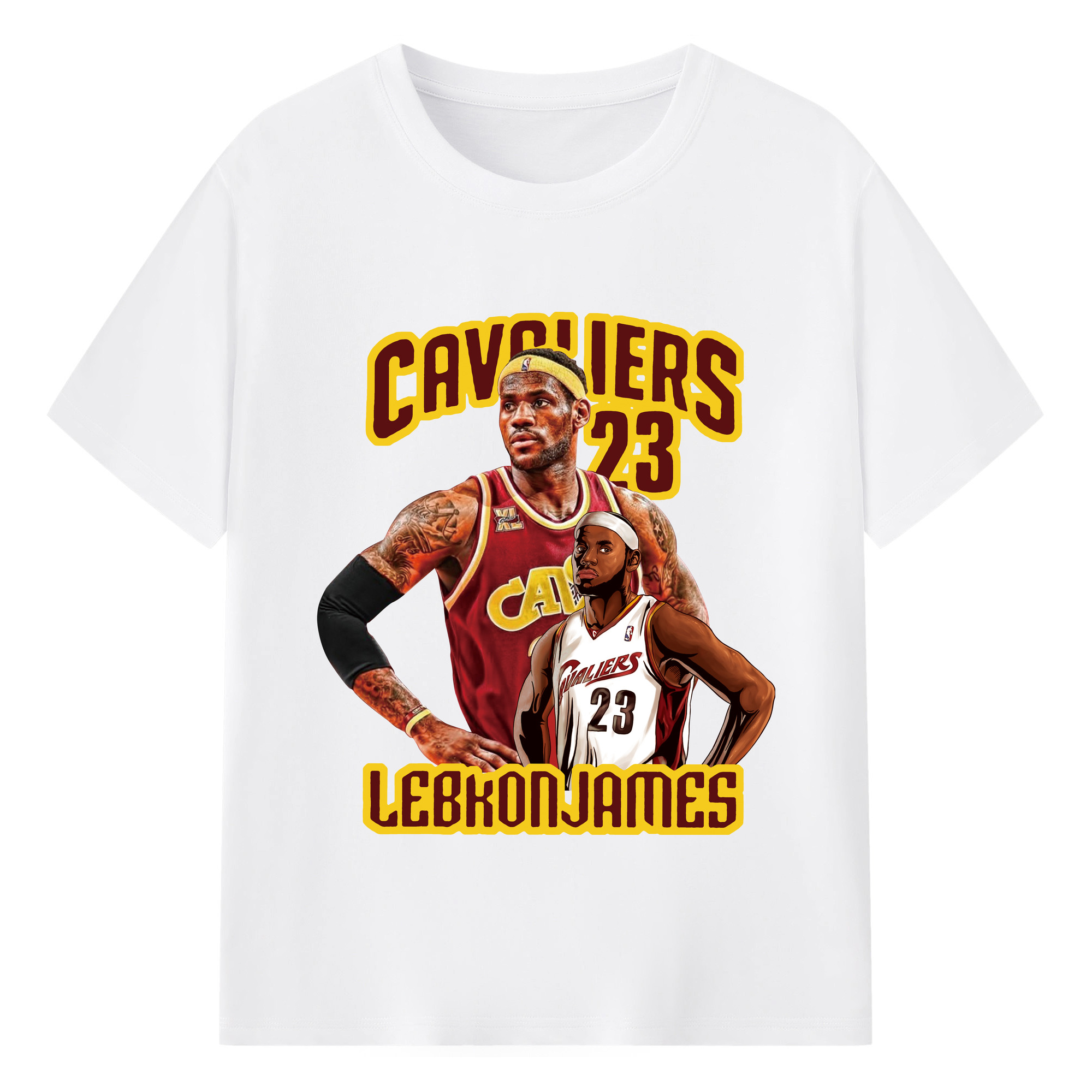 LeBron James cavaliers 1.0 period #23 t-shirt - 180g Cotton T-Shirt With Front Heat Transfer Print – Soft, Lightweight, Fitted Design – Comfortable Casual Wear For Sports & Everyday Use