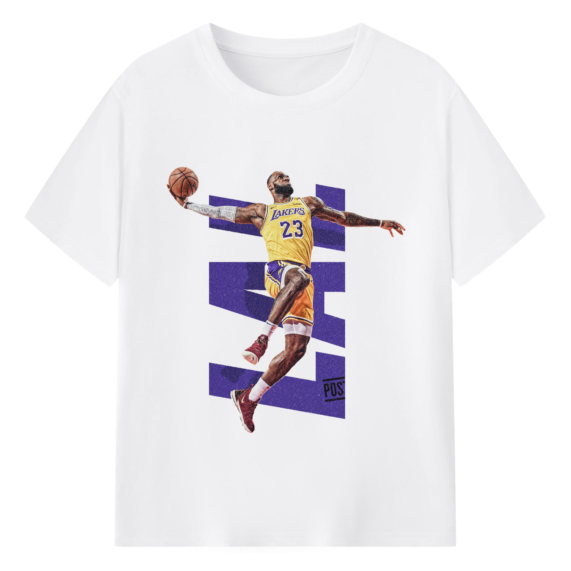 LeBron James LAL dank T‑Shirt - 180g Cotton T-Shirt With Front Heat Transfer Print – Soft, Lightweight, Fitted Design – Comfortable Casual Wear For Sports & Everyday Use