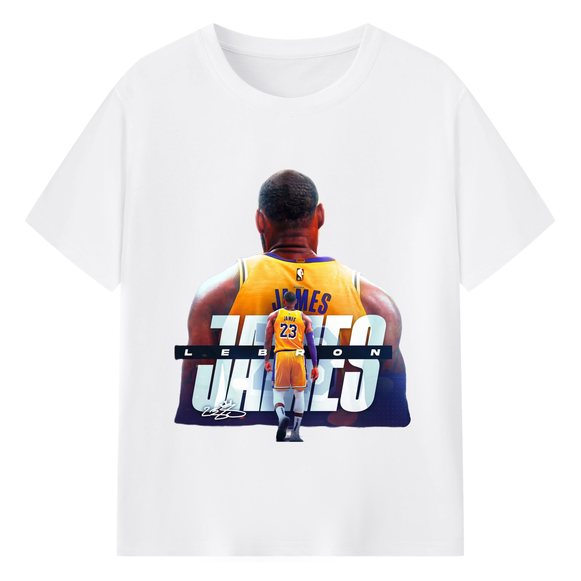 Lebron james graphic T‑Shirt - 180g Cotton T-Shirt With Front Heat Transfer Print – Soft, Lightweight, Fitted Design – Comfortable Casual Wear For Sports & Everyday Use
