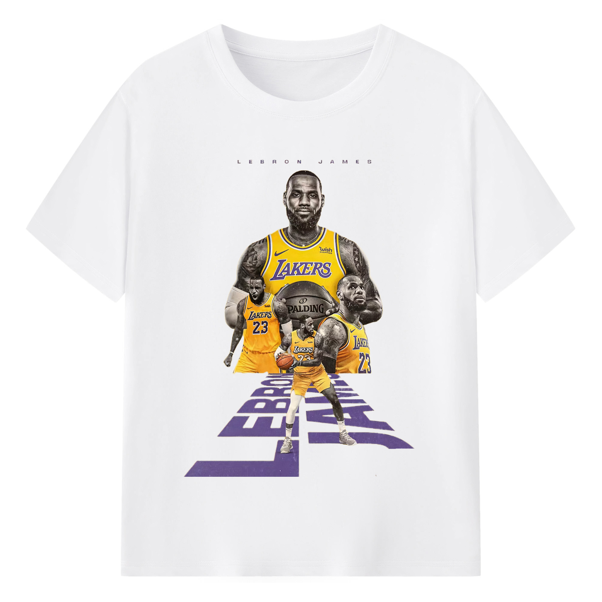 LeBron James Vintage Gold T‑Shirt - 180g Cotton T-Shirt With Front Heat Transfer Print – Soft, Lightweight, Fitted Design – Comfortable Casual Wear For Sports & Everyday Use