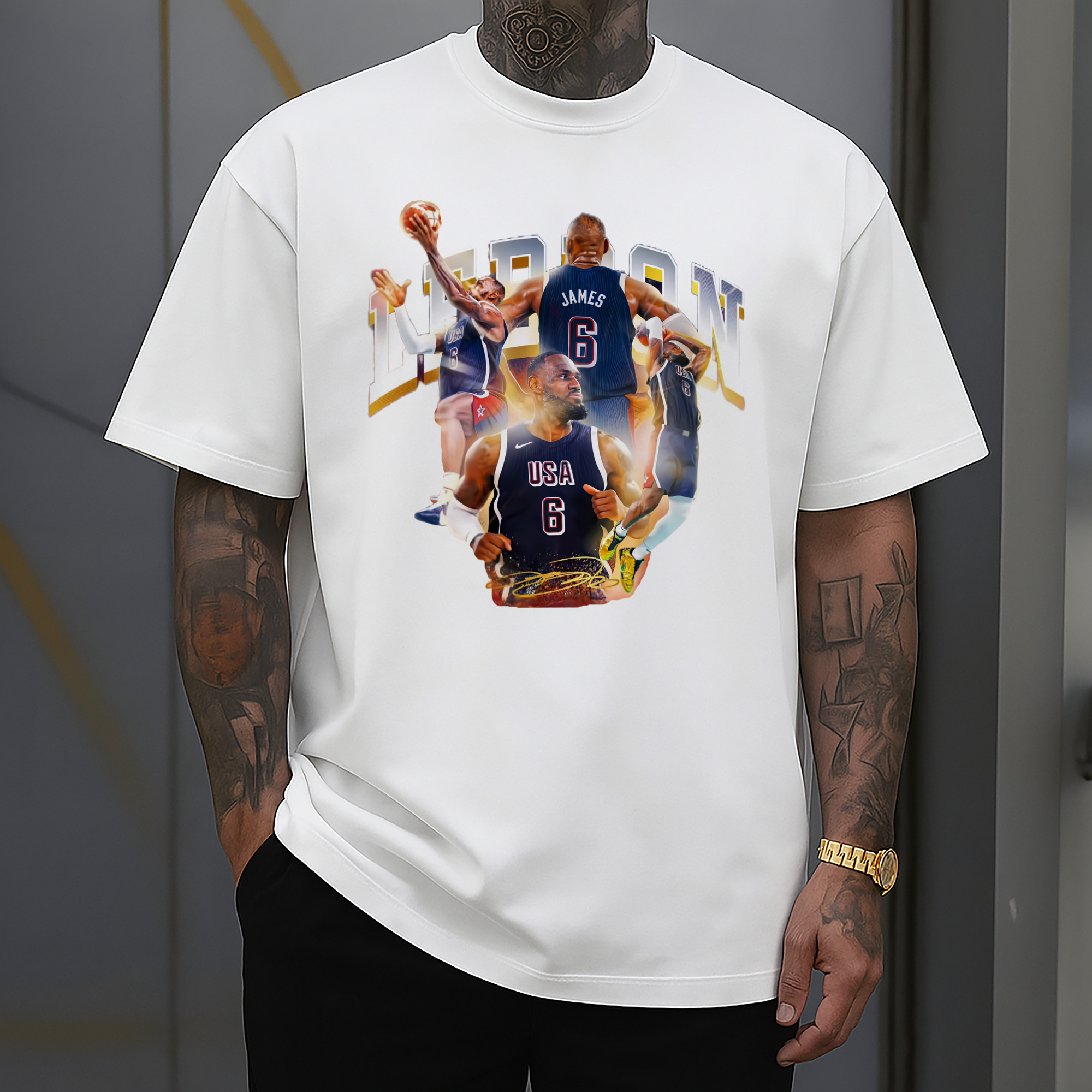 lebron james usa T‑Shirt