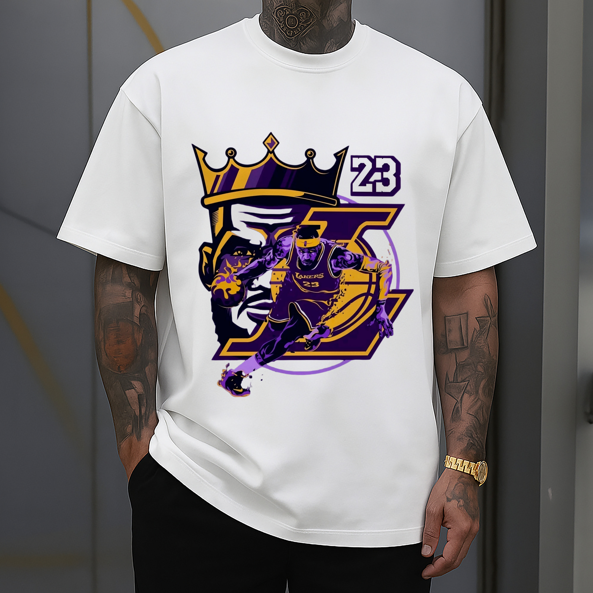 LeBron James king Lakers T‑Shirt