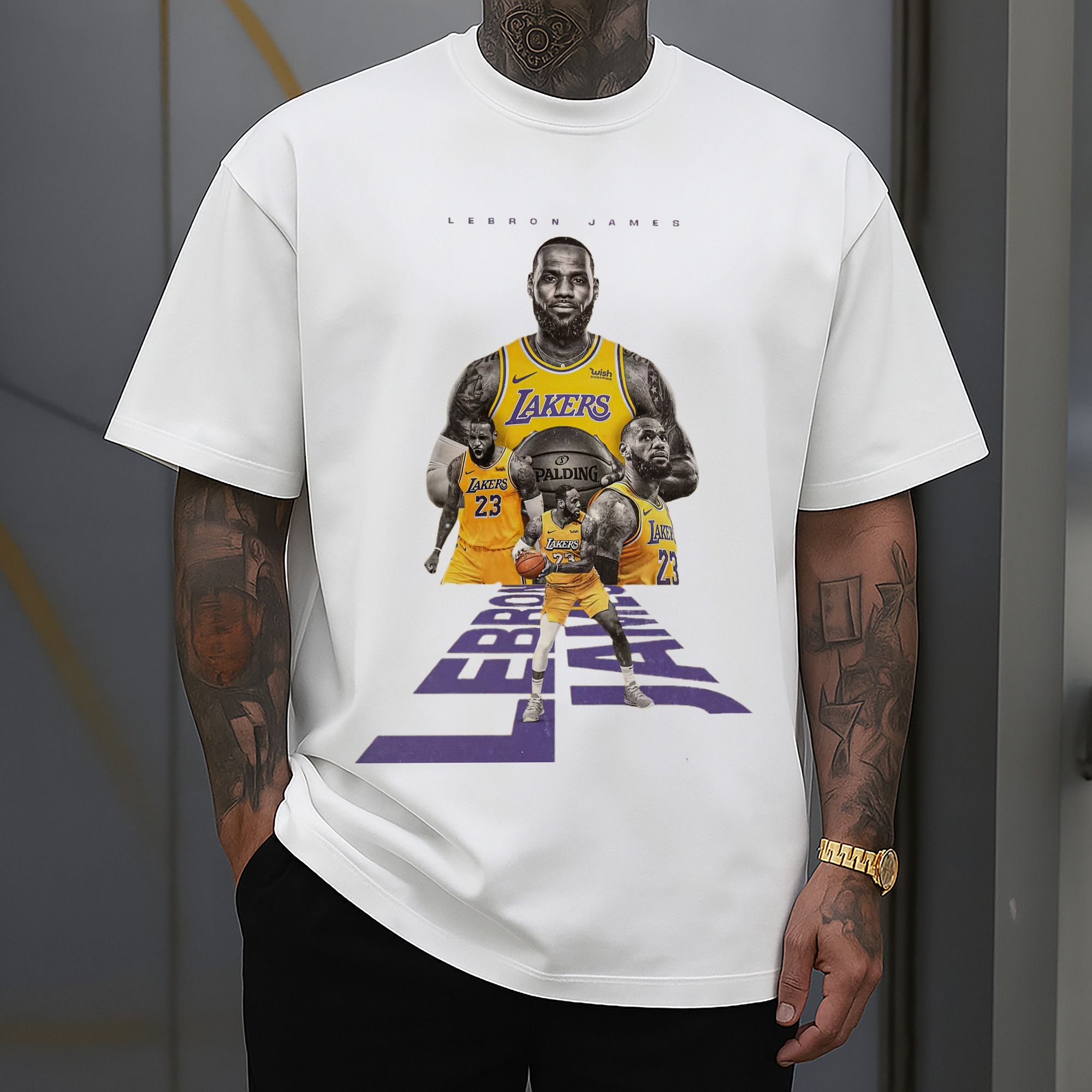 LeBron James Vintage Gold T‑Shirt