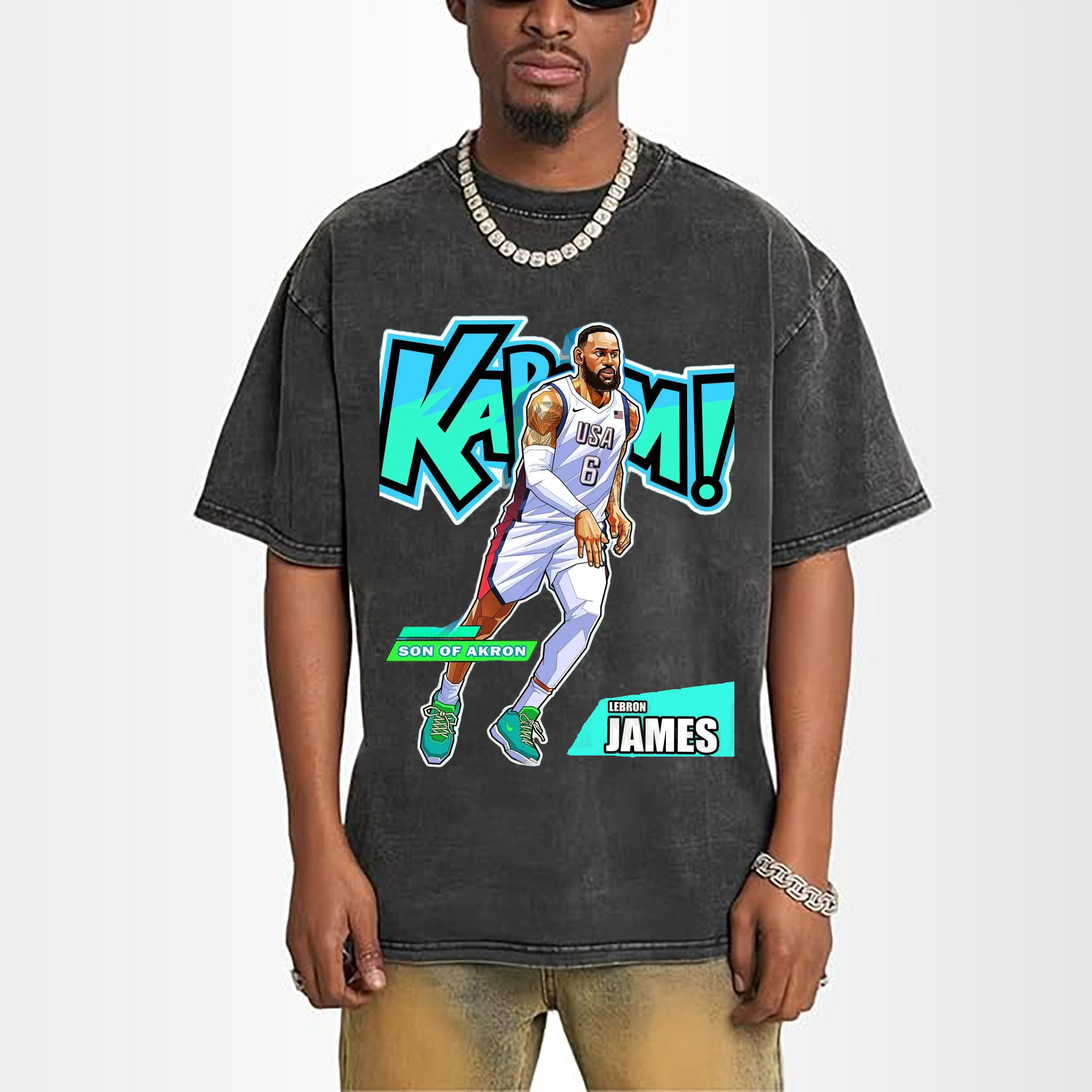 lebron james #6 usa T‑Shirt