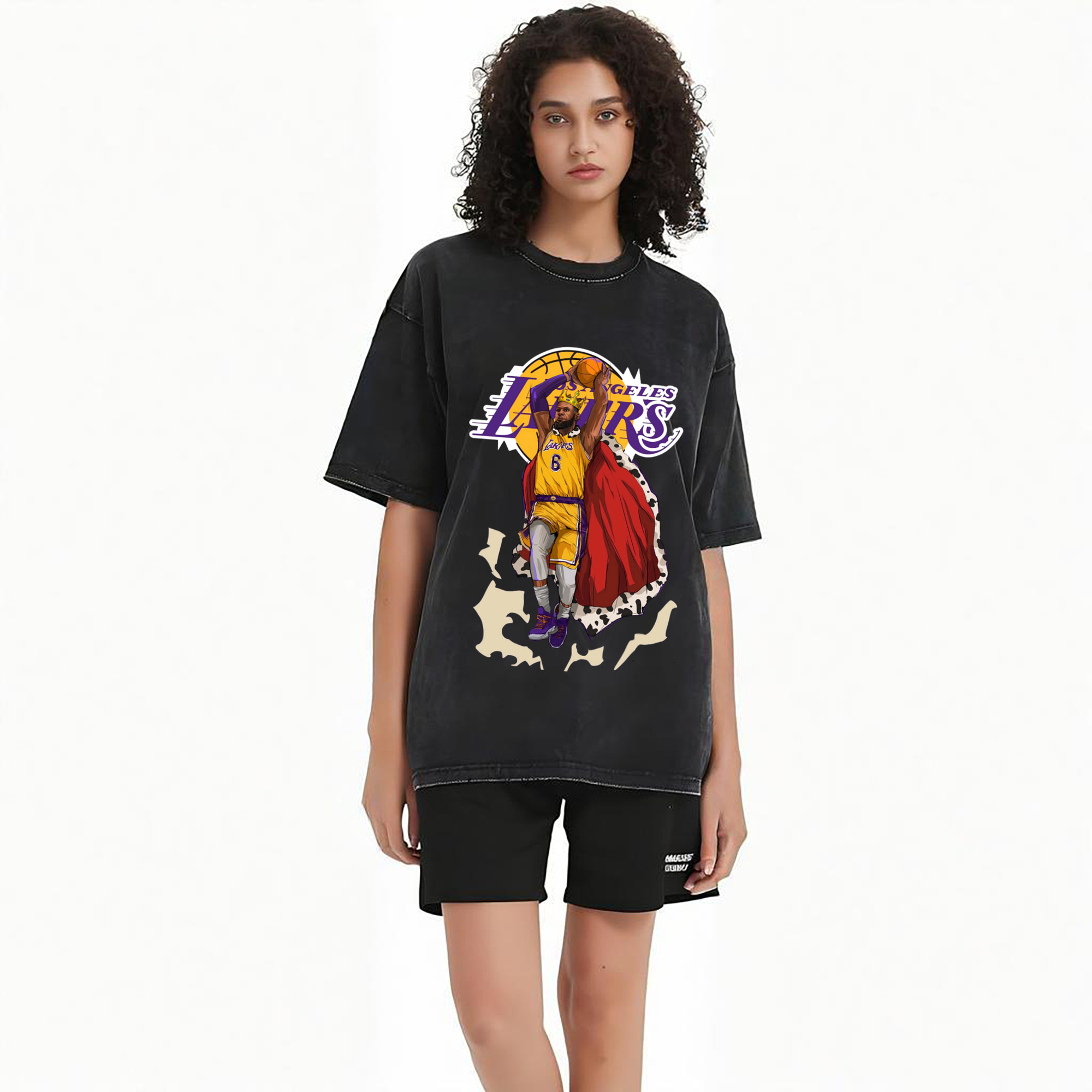 lebron james dank Cartoon style graphic T‑Shirt