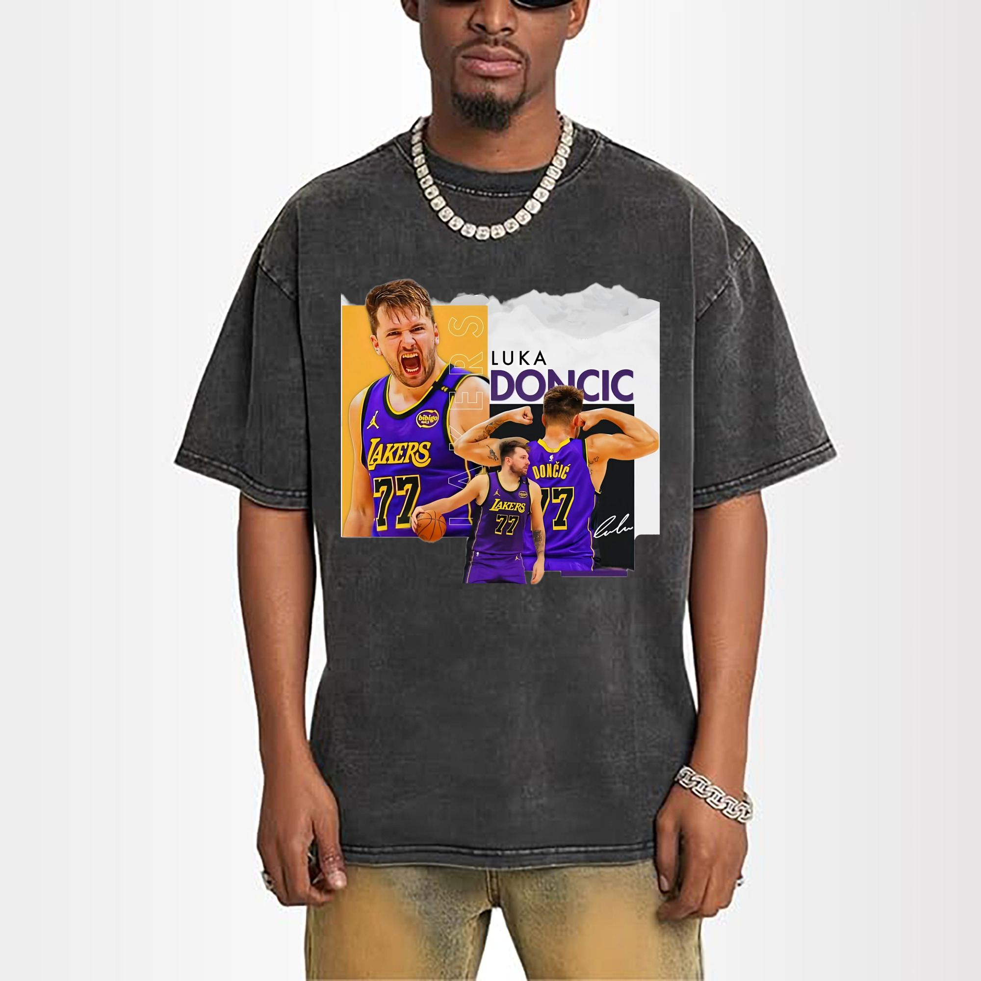 Luka Dončić  Lakers Celebration Action T‑Shirt
