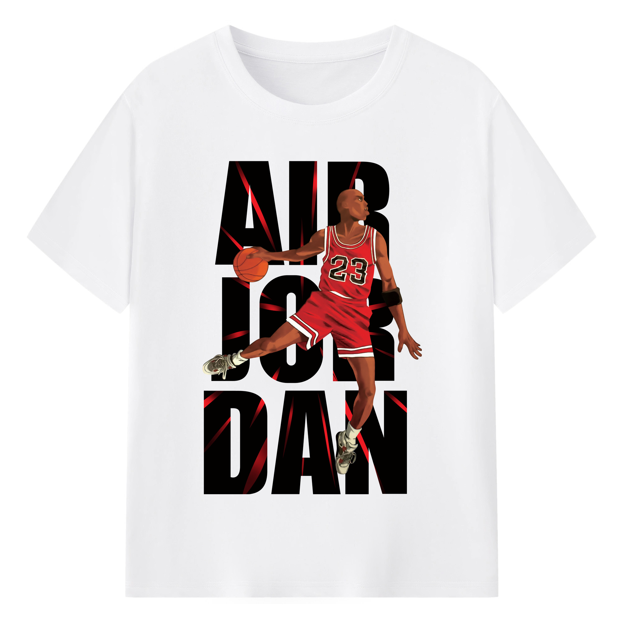 Air Jordan #23 T-Shirt - 180g Cotton T-Shirt With Front Heat Transfer Print – Soft, Lightweight, Fitted Design – Comfortable Casual Wear For Sports & Everyday Use