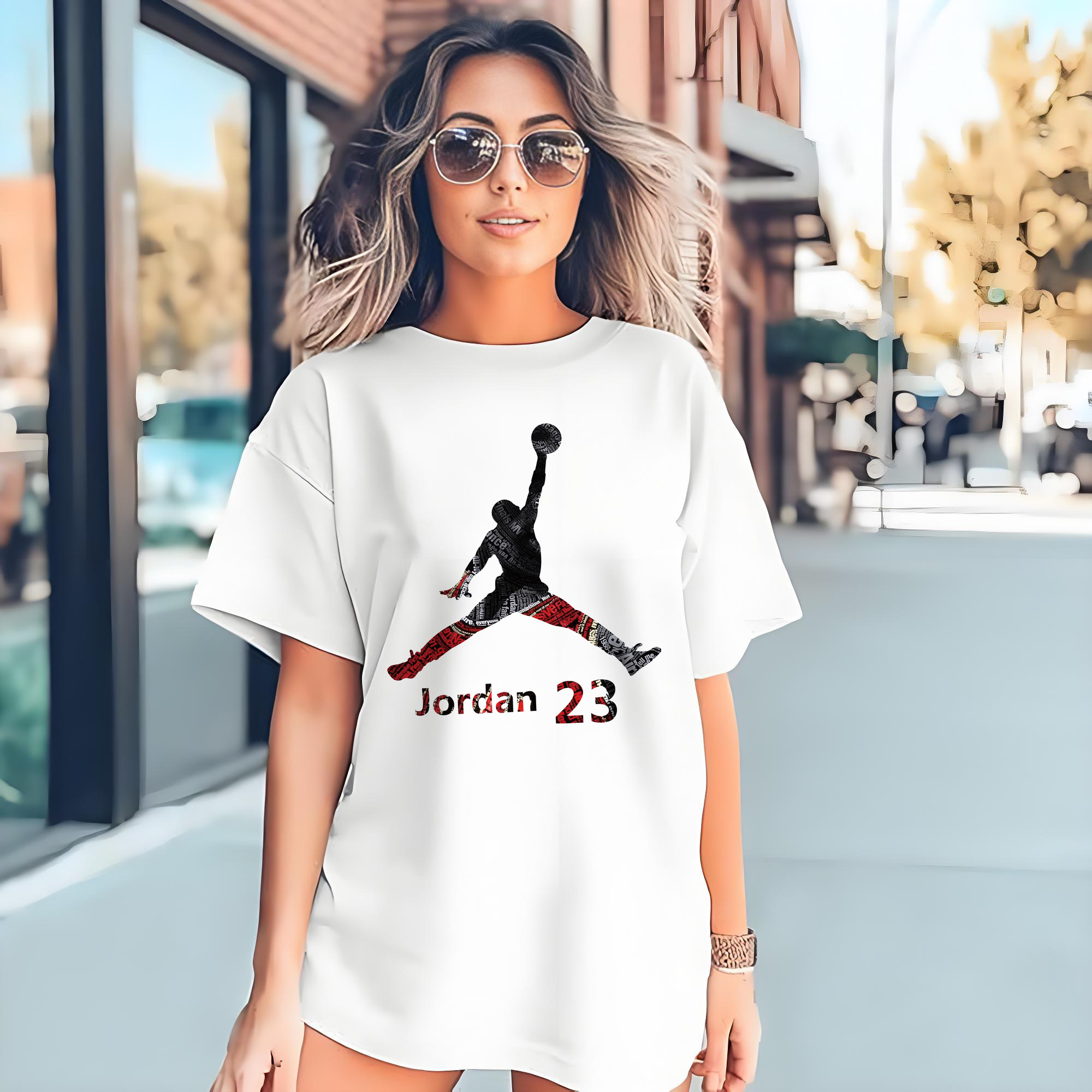 Michael Jordan Bulls Air Jordan logo Shirt
