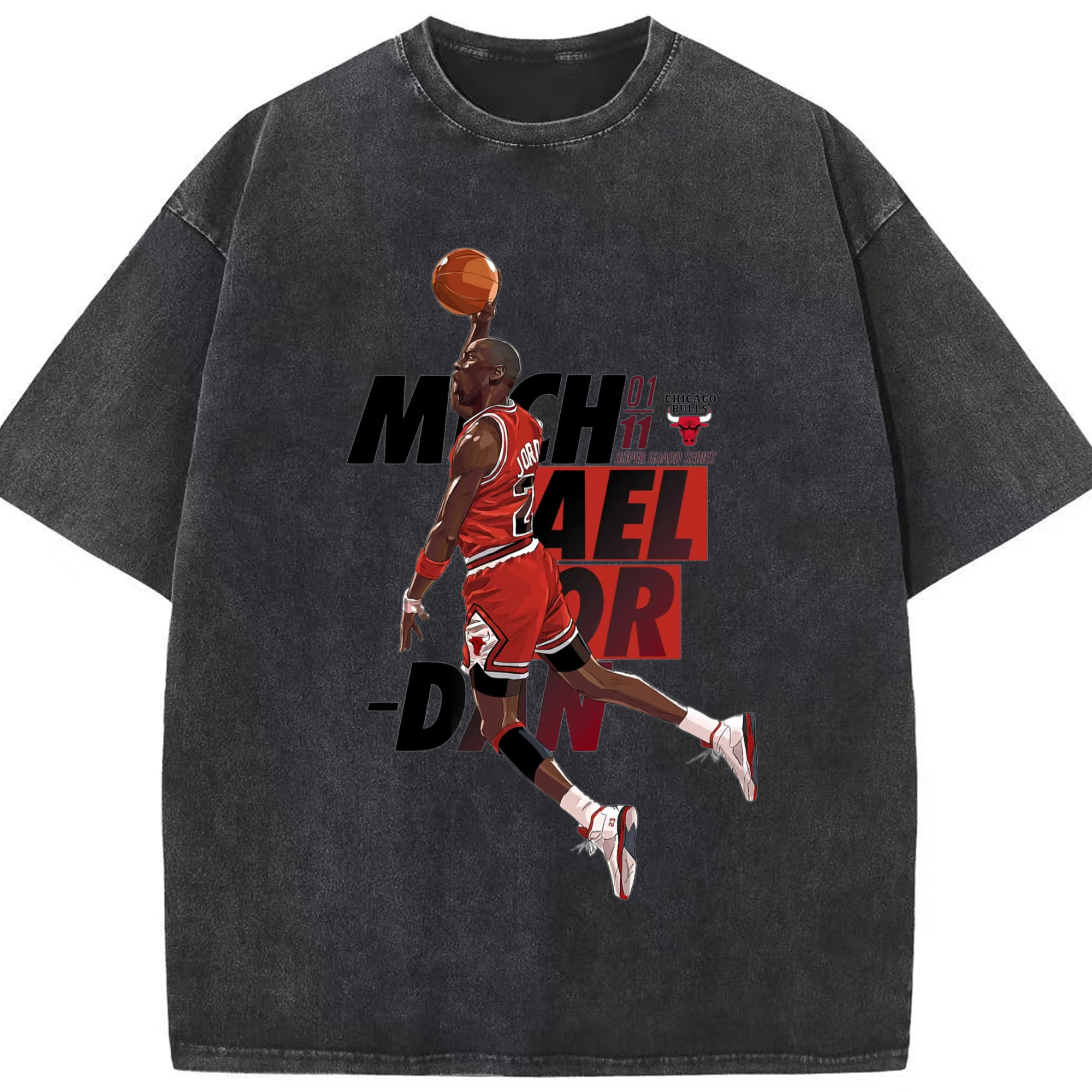 Air Jordan #23 dank T-Shirt - Washed Vintage Look 230g Cotton Oversized T-Shirt With Front Heat Transfer Print – Soft, Lightweight, Stylish Fit – Comfortable Casual Wear For Sports & Everyday Use
