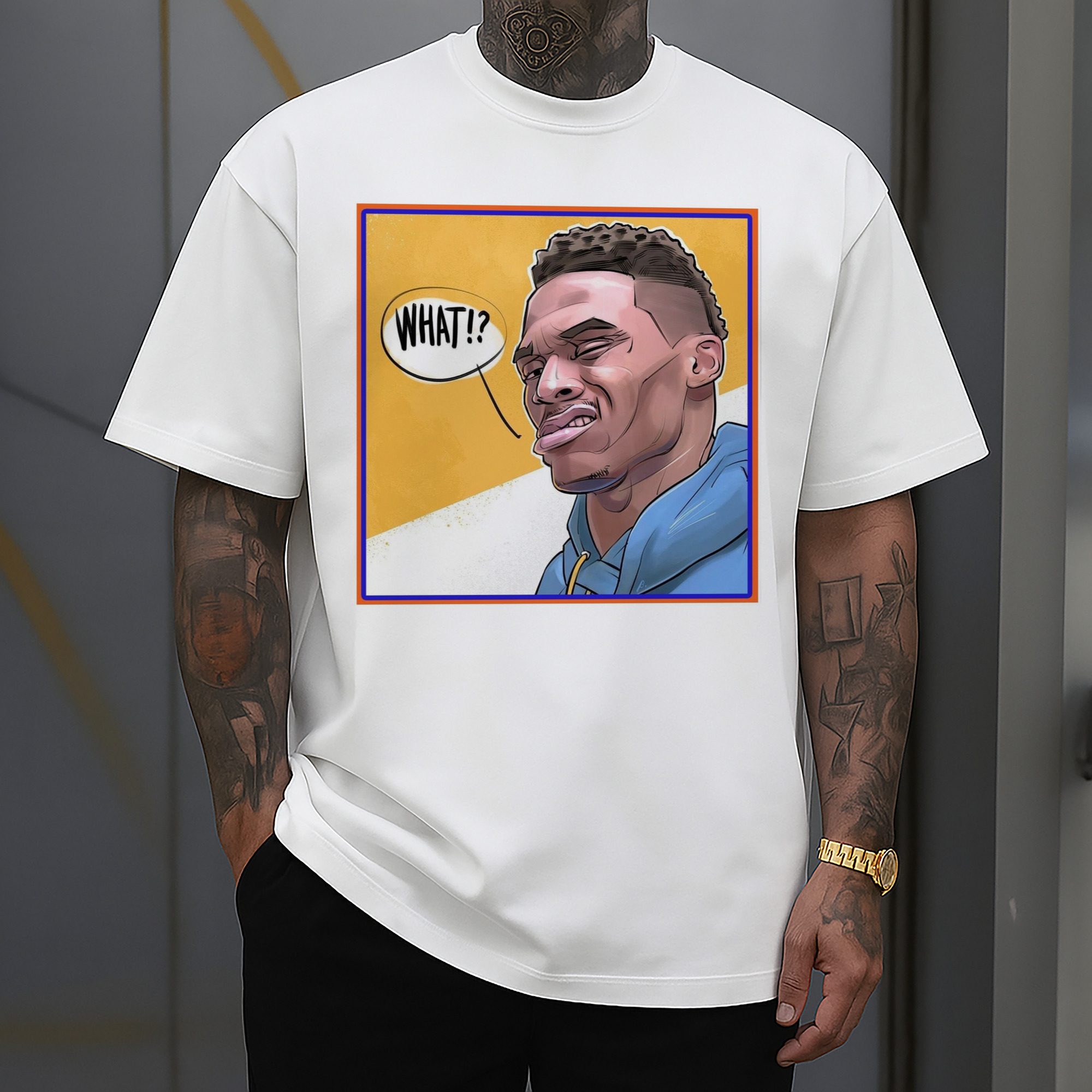 russell Westbrook Doubtful expression graphic T‑Shirt