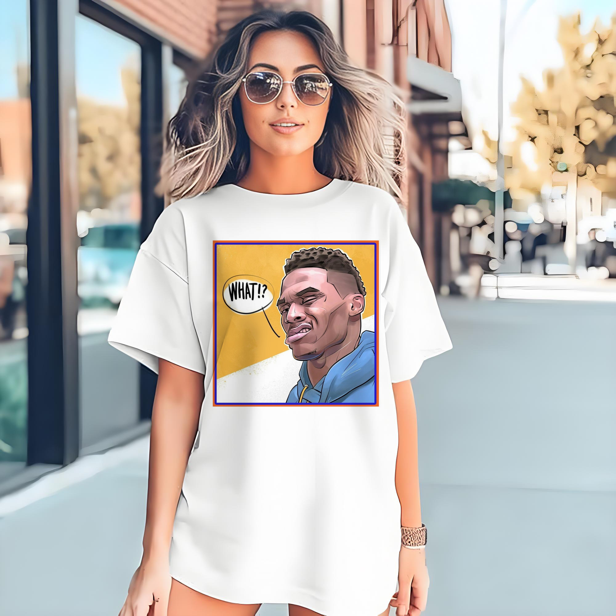 russell Westbrook Doubtful expression graphic T‑Shirt
