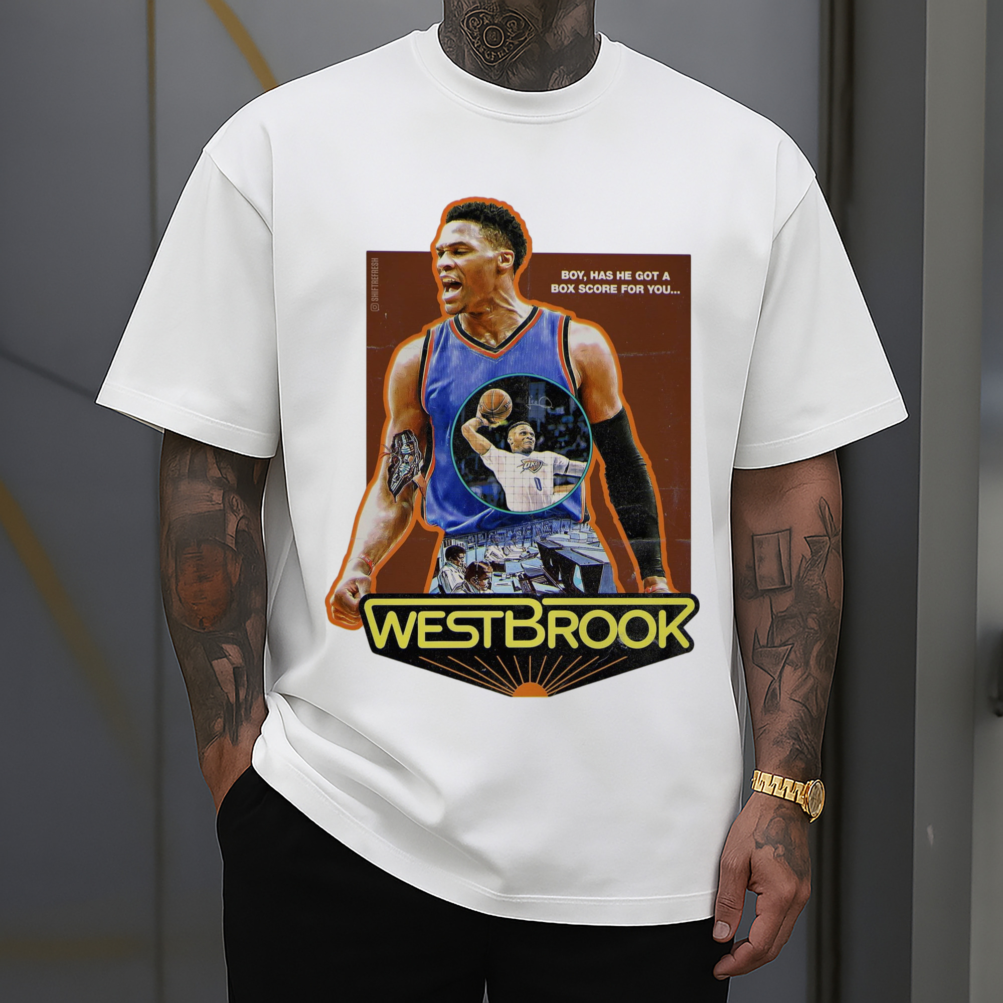 OKC russell westbrook Slam Dunk Roar  T‑shirt