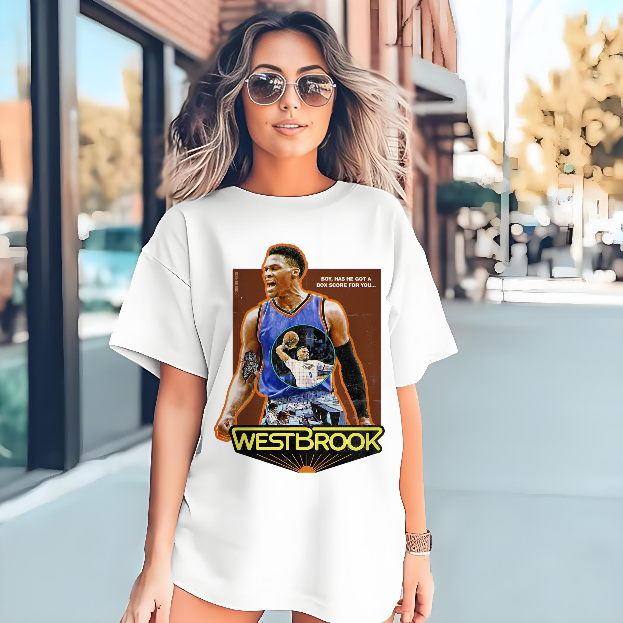 OKC russell westbrook Slam Dunk Roar  T‑shirt
