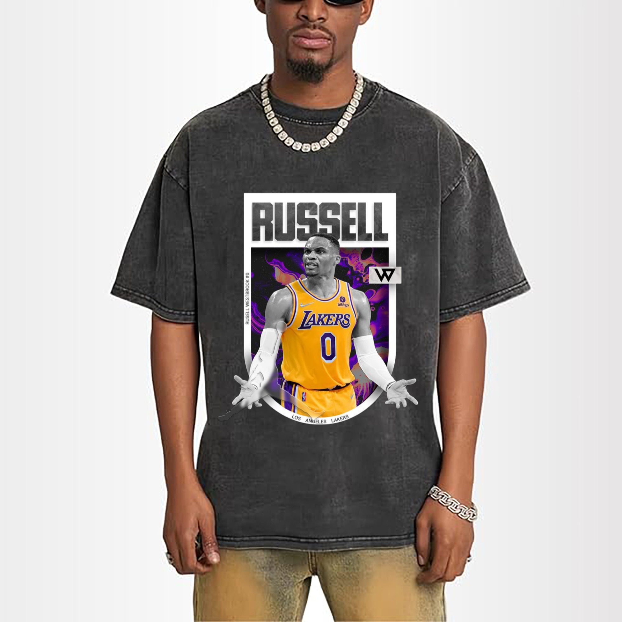 russell westbrook Lakers palms up t shirt